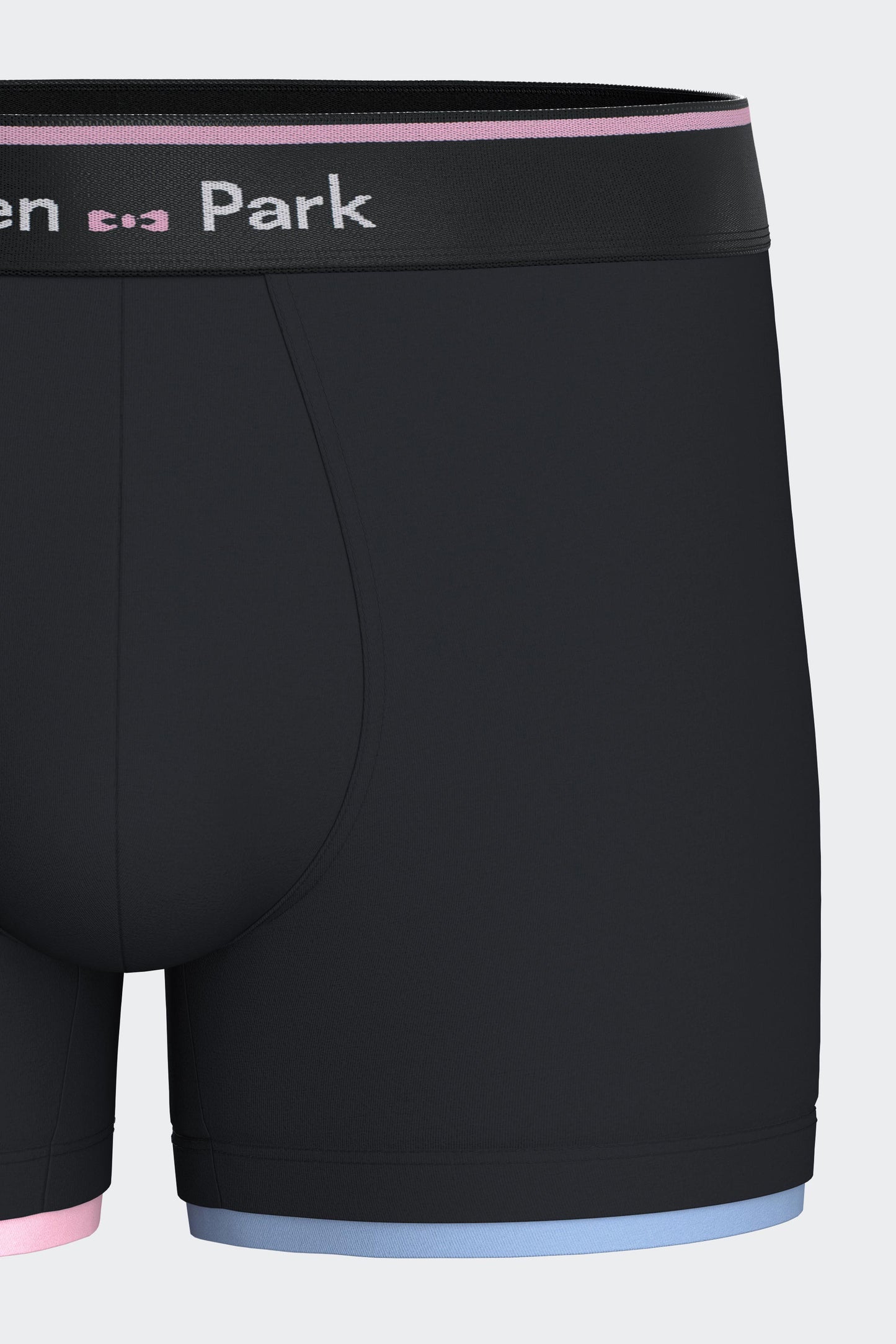 Navy stretch cotton jersey boxers with two-tone details