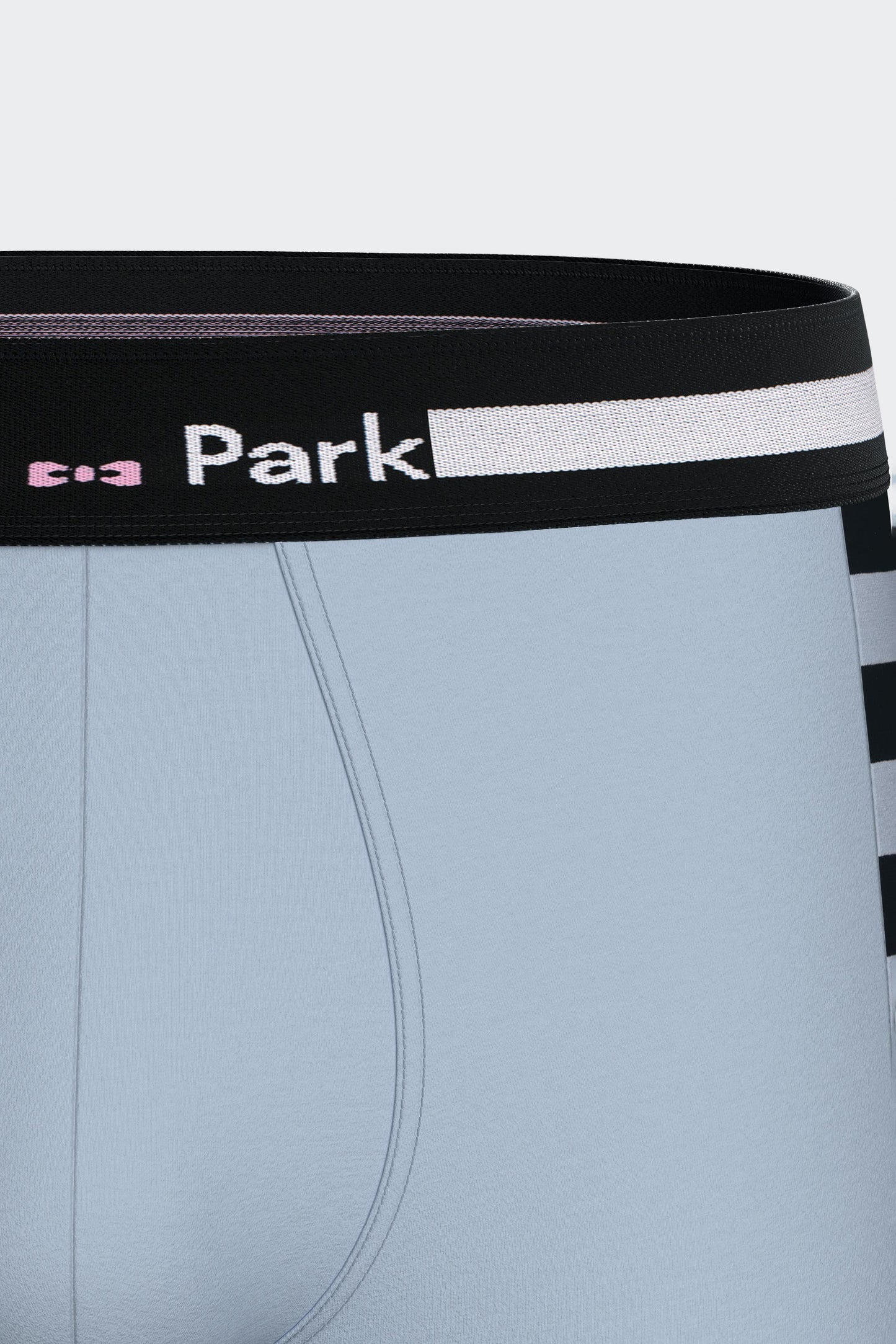 Lot de deux boxers en jersey de coton stretch marine et bleu ciel rayé