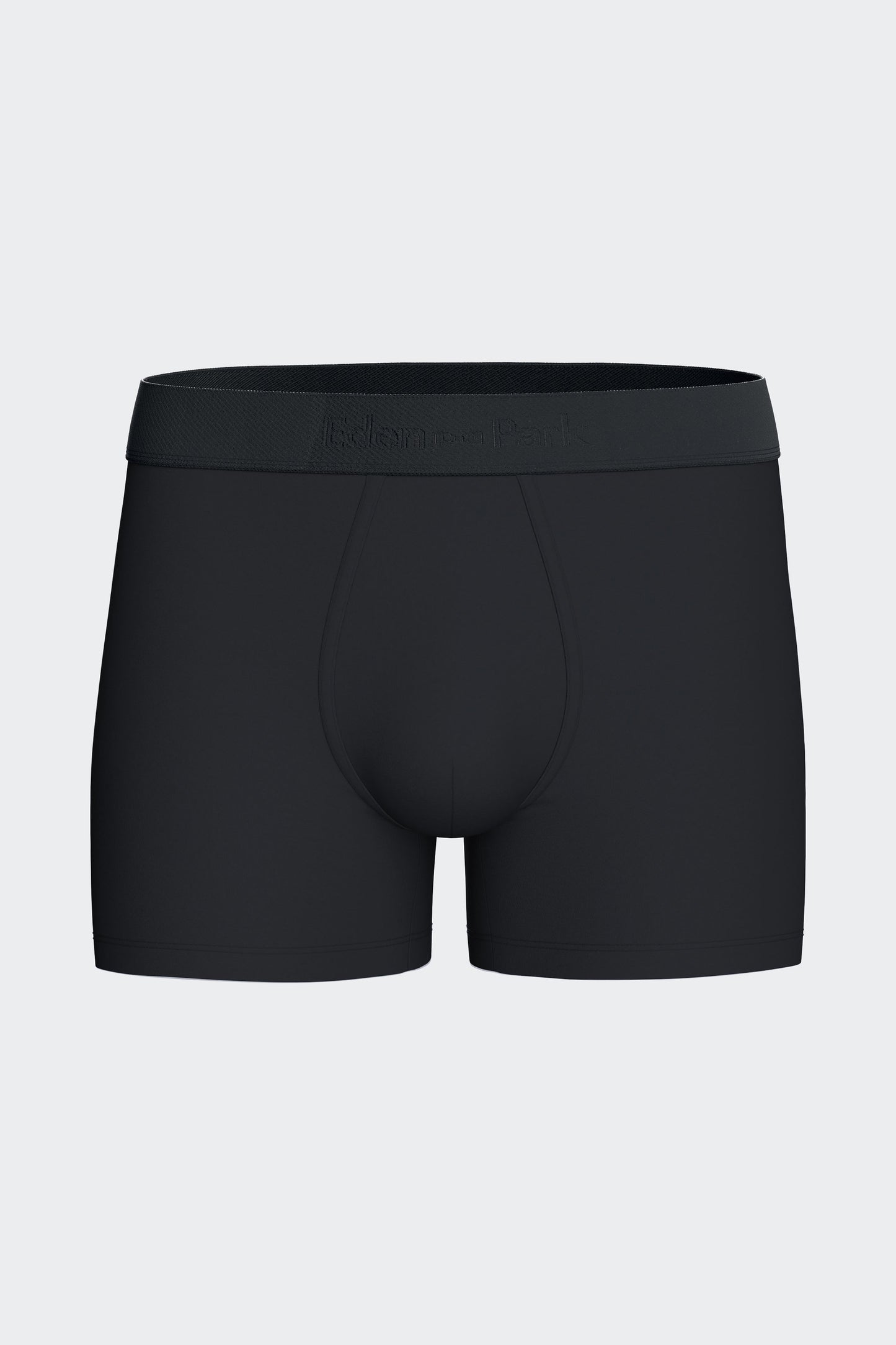 Pack of two boxers in plain navy stretch cotton jersey and micropatterns