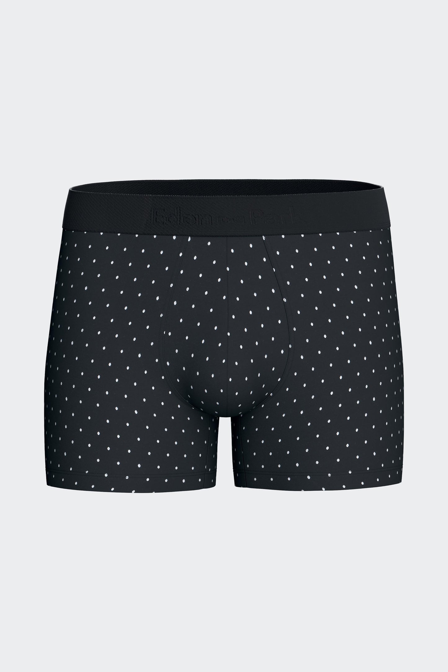 Pack of two boxers in navy stretch cotton jersey with polka dot print