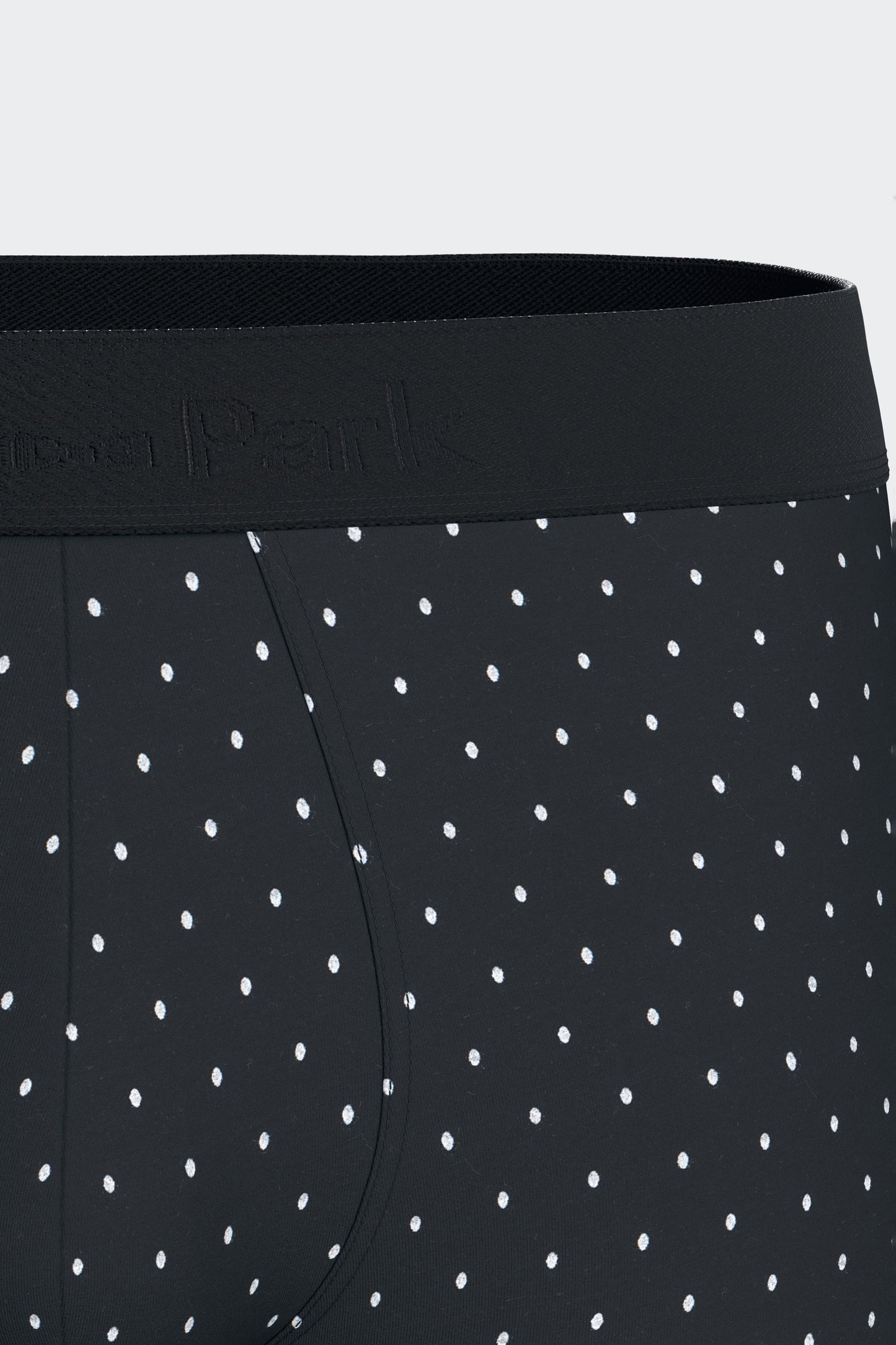 Pack of two boxers in navy stretch cotton jersey with polka dot print
