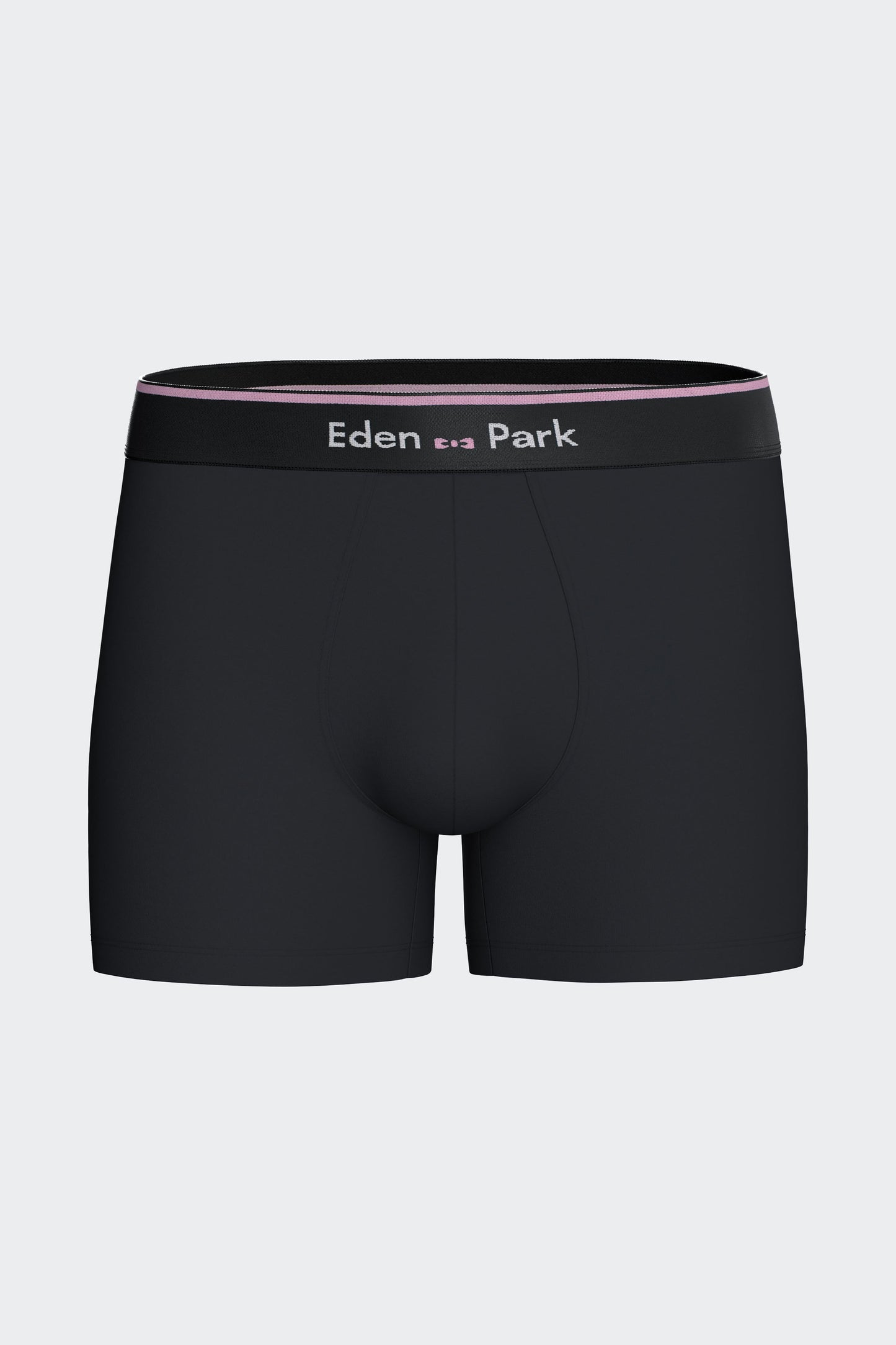 Pack of two boxers in navy and pink striped stretch cotton jersey