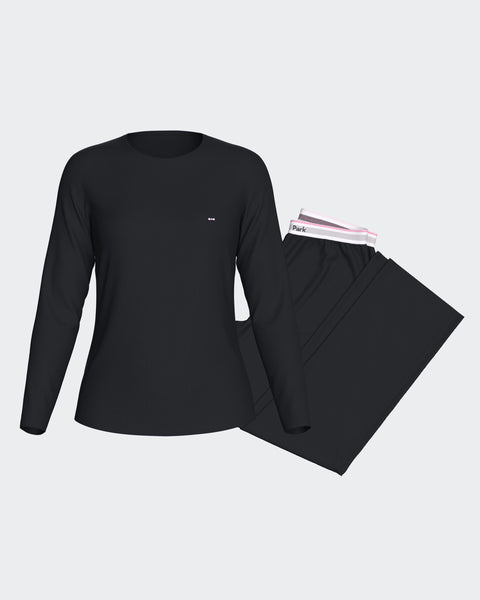 Navy stretch modal pajamas - Image 1