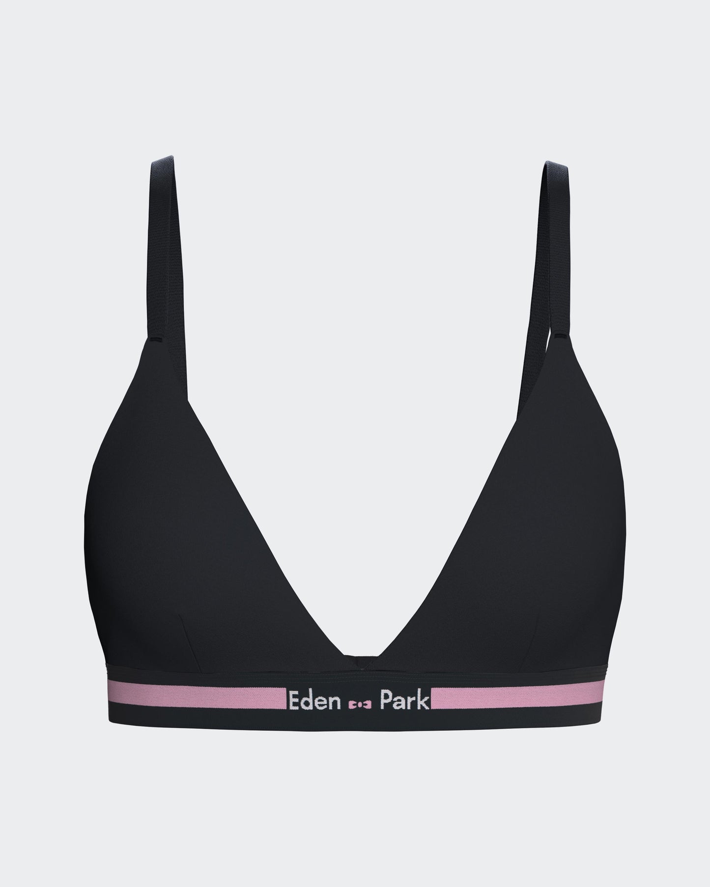 Branded elastic navy stretch cotton bra