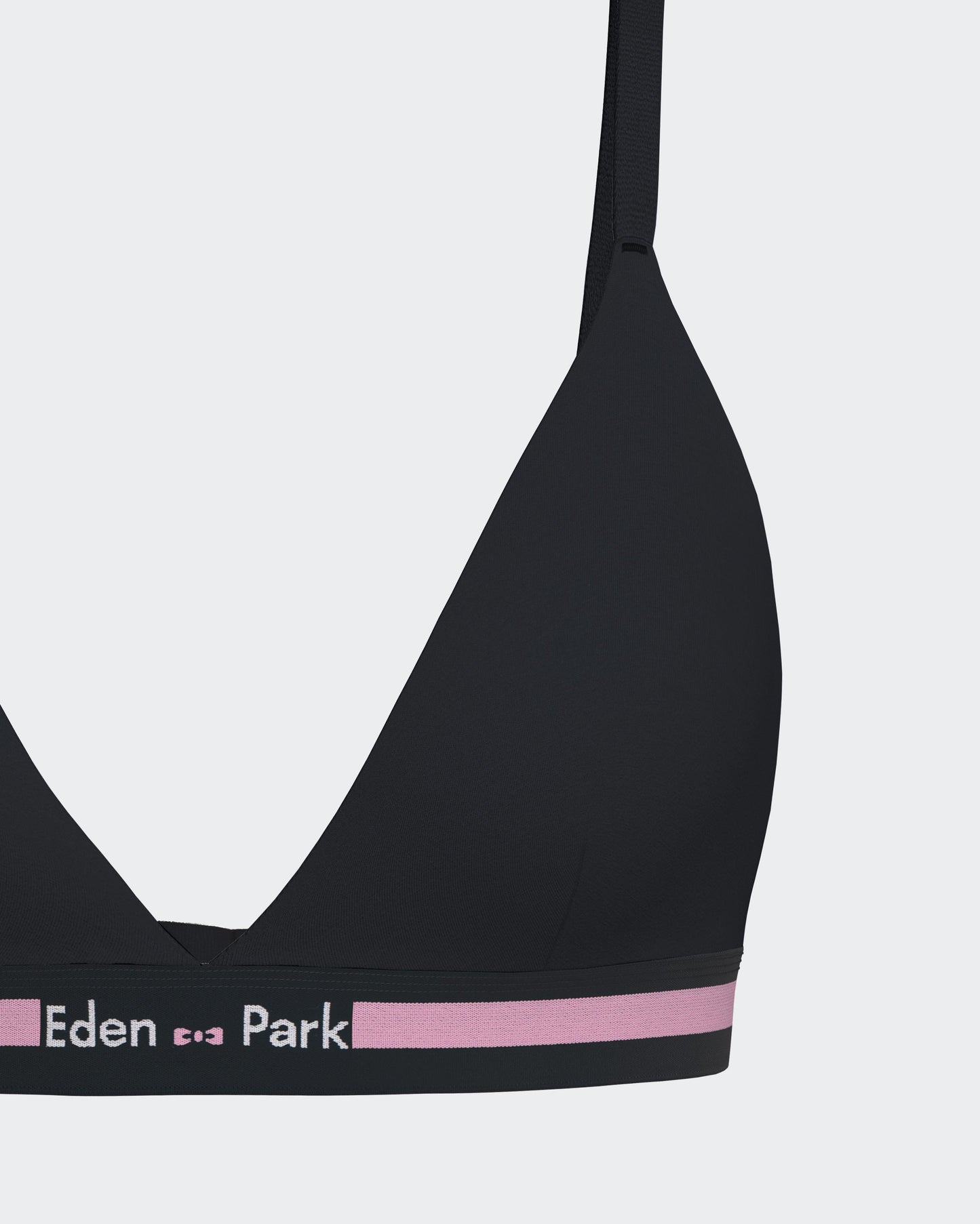 Branded elastic navy stretch cotton bra