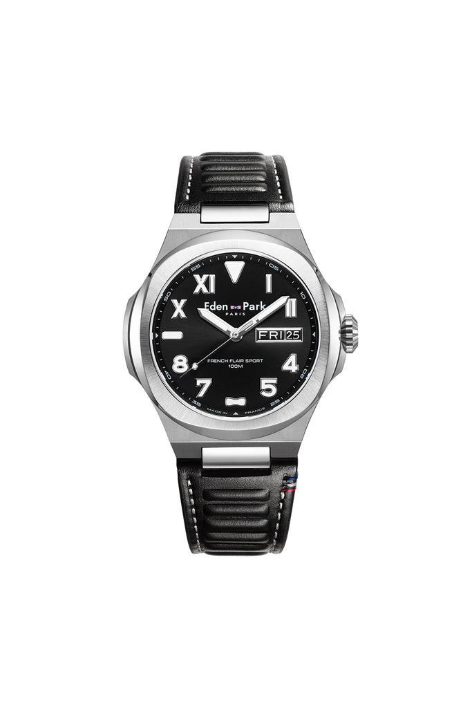 Quartz watch date indicator rubber strap