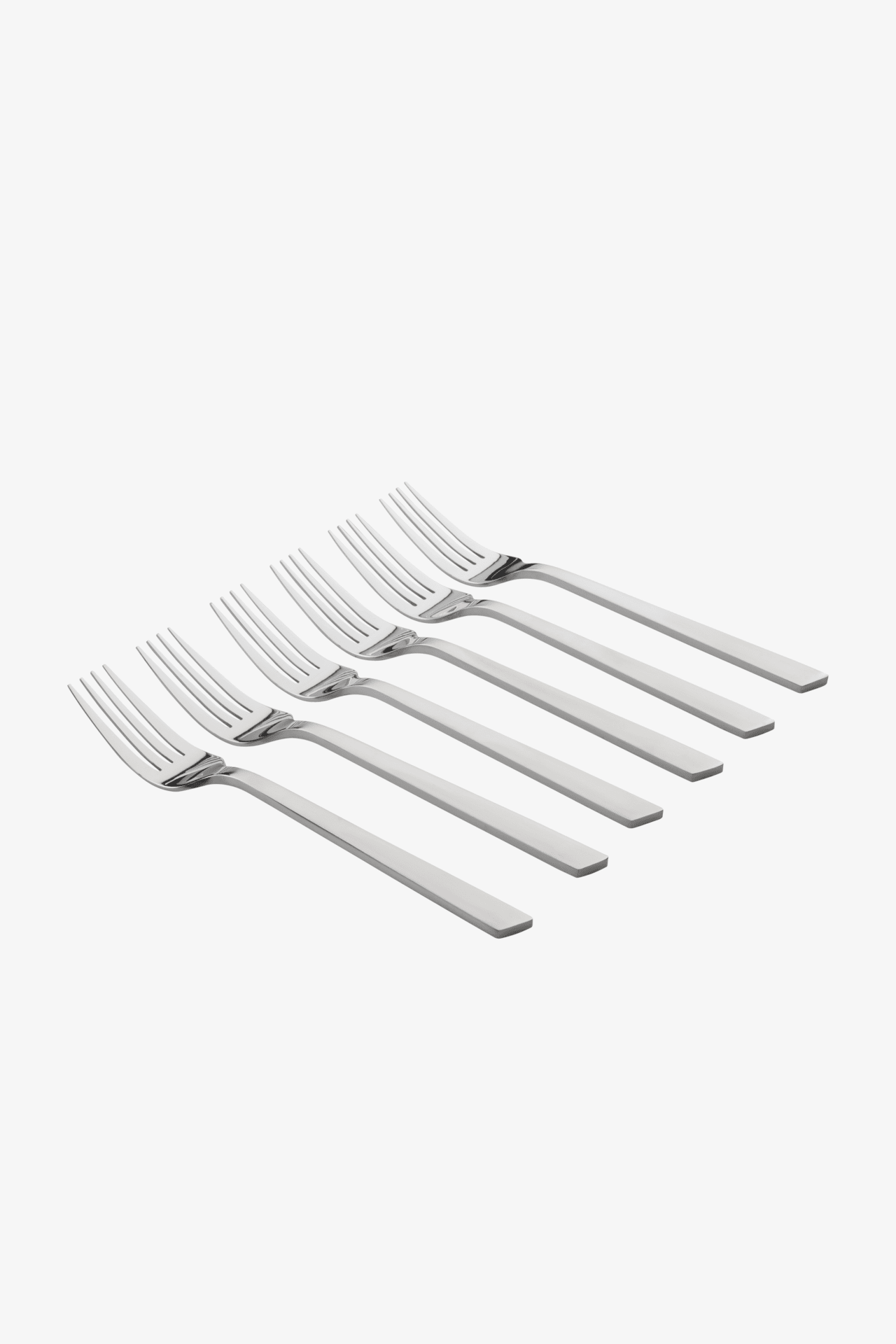 Set of 6 stainless steel table forks