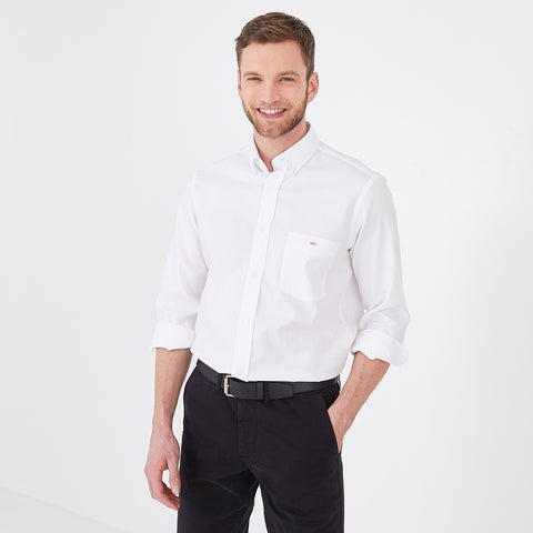 White cotton blend shirt - Image 1