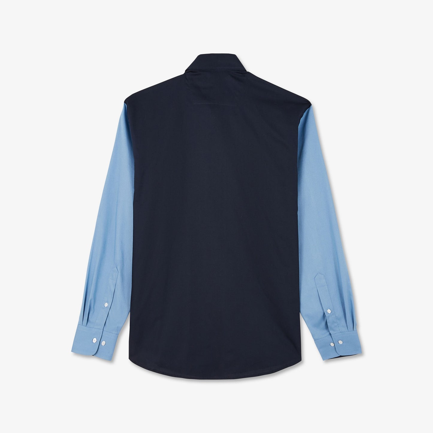 Blue colourblock shirt with no. 10 embroidery