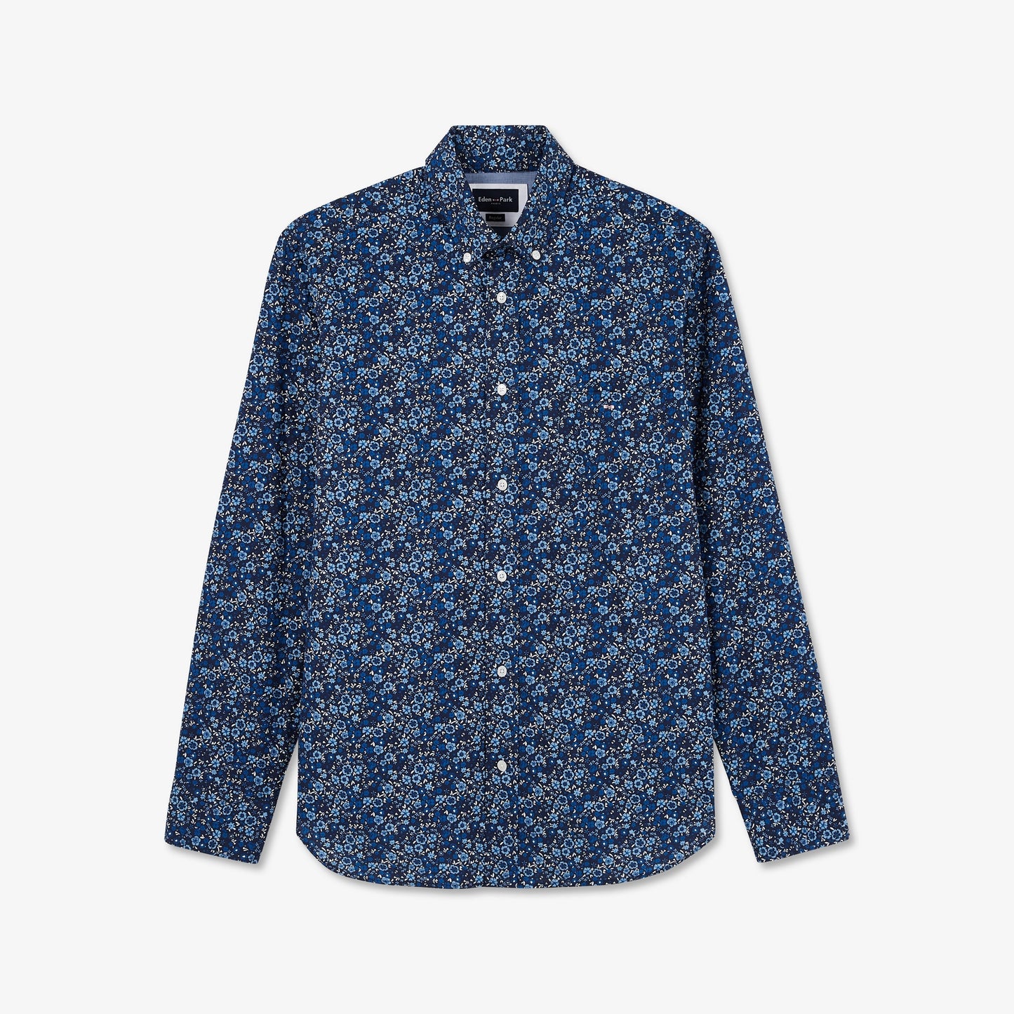 Blue blouse with exclusive floral print
