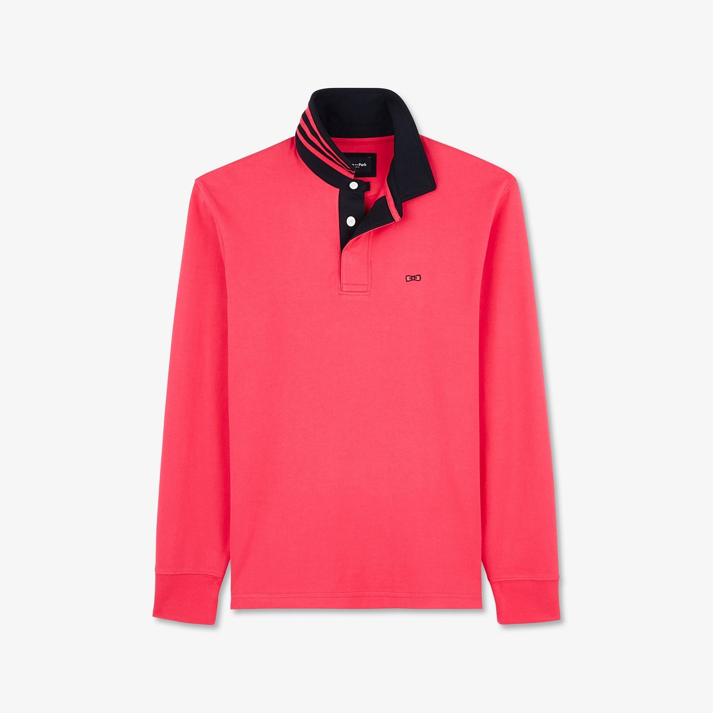 Pink long-sleeved rugby shirt