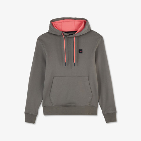 Grey hooded sweatshirt with contrasting detail - Image 2