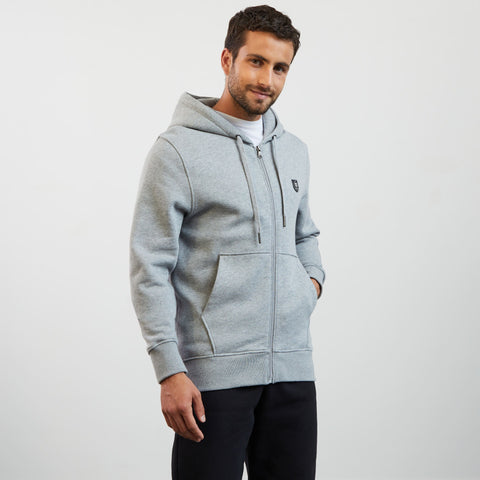 Grey hooded zipped sweatshirt - Image 3