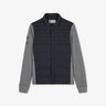 Dark blue bimaterial colourblock XV de France sweatshirt