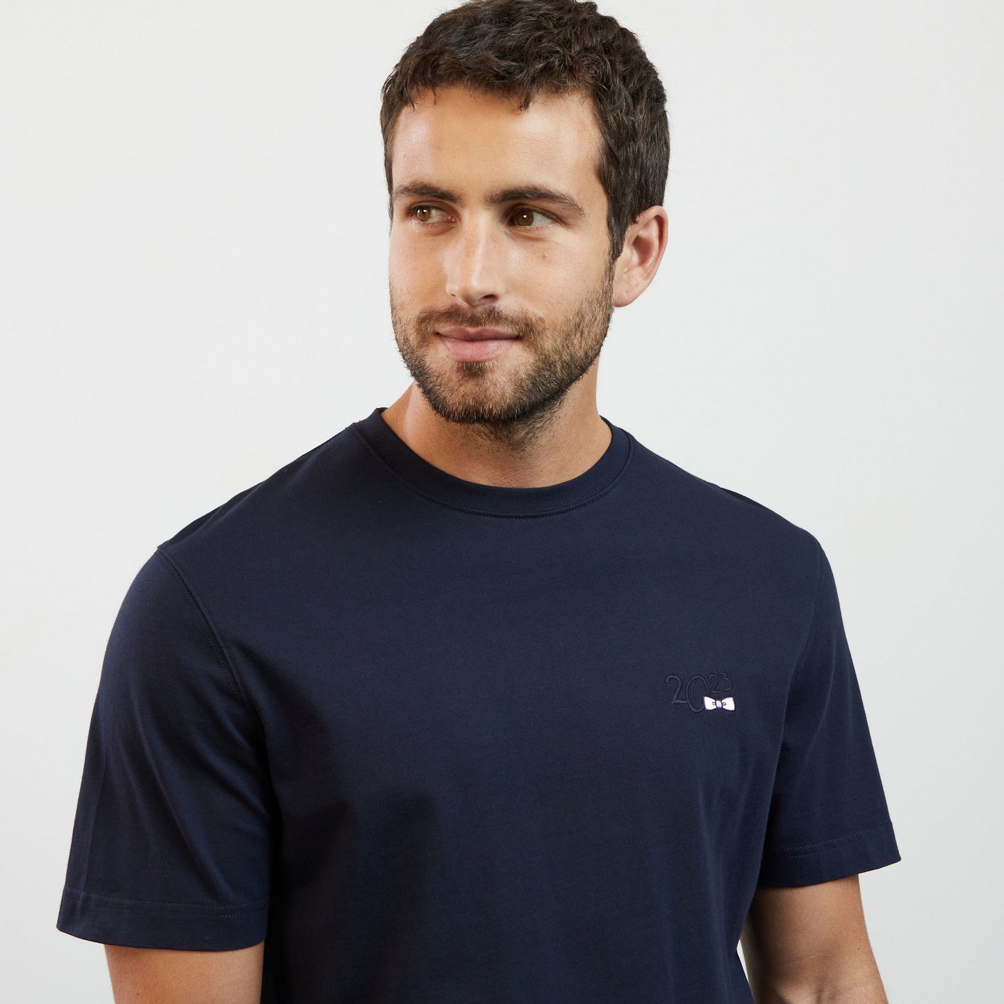 Dark blue T-shirt with 2023 embroidery