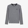 Grey long-sleeved polo with XV de France embroidered detail