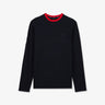 Navy blue long-sleeved T-shirt with no. 10 and XV de France embroidered detail