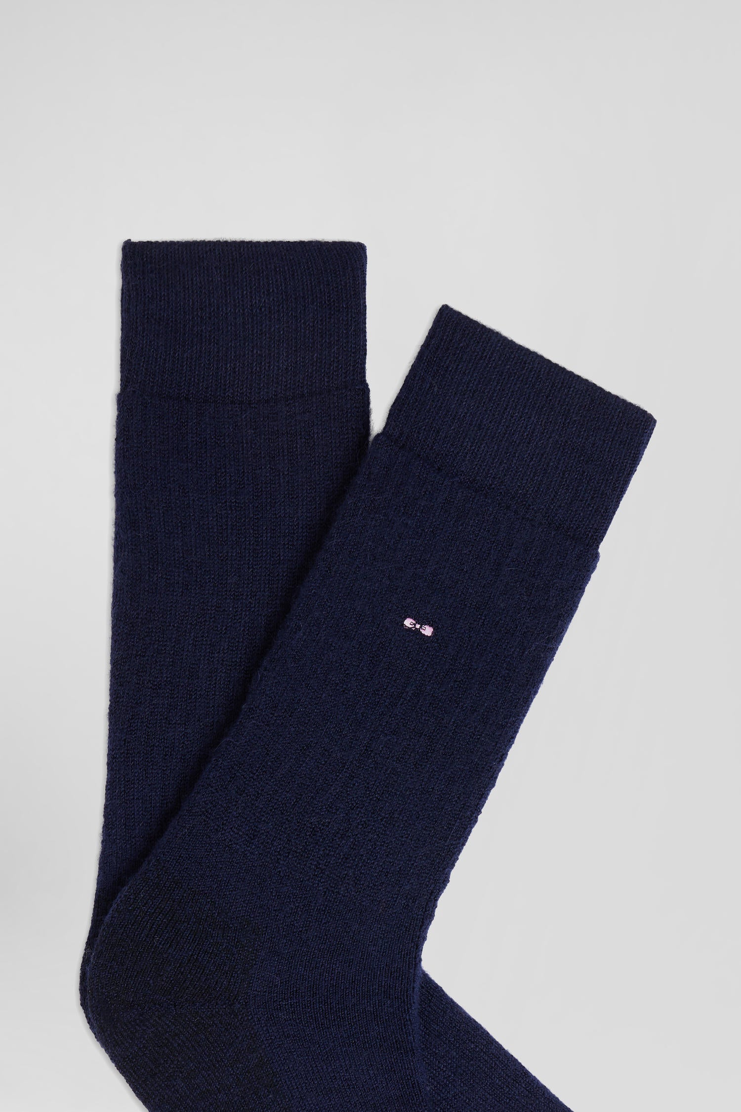 Navy blue alpaca wool blend socks