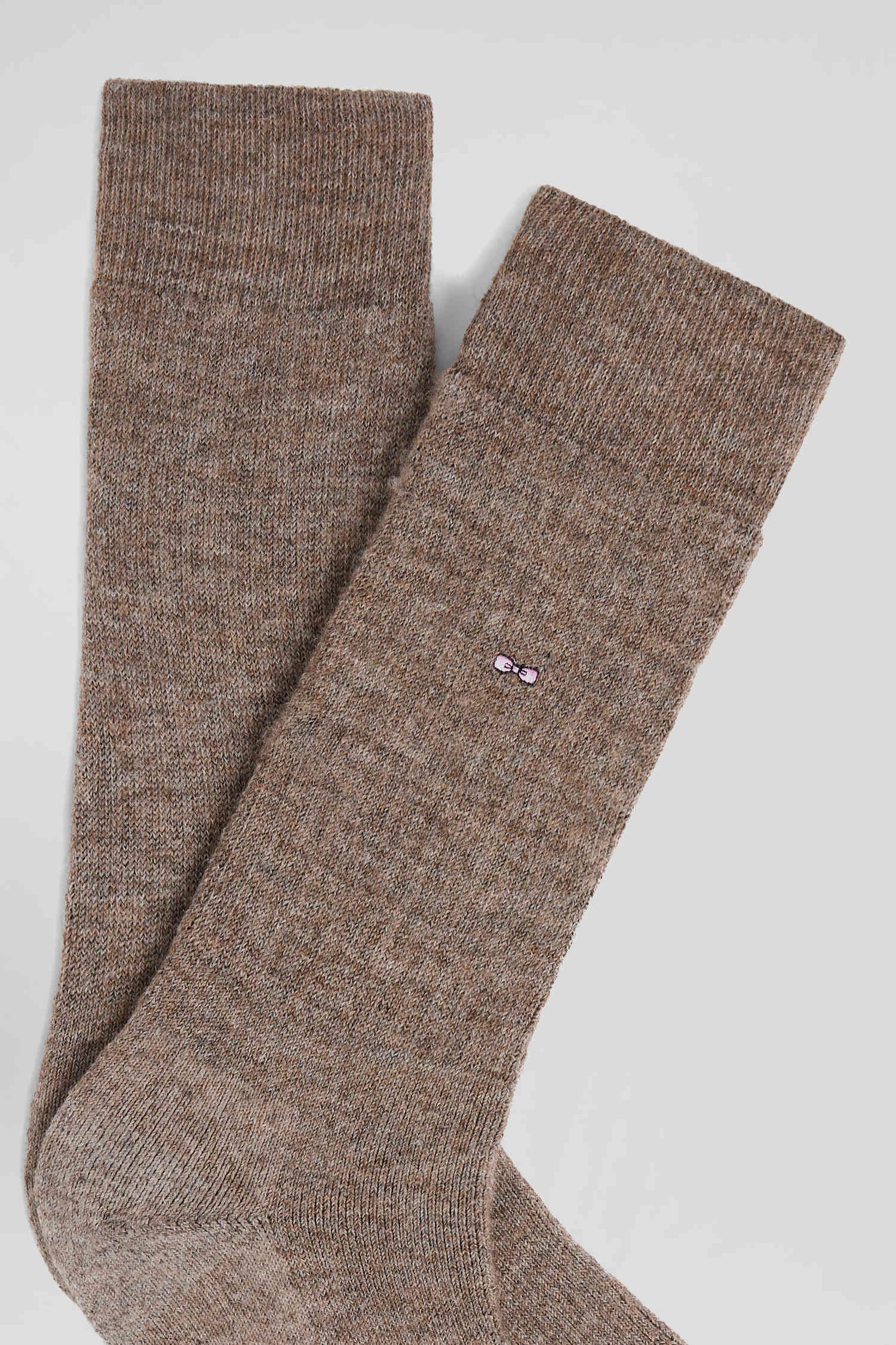 Men's brown alpaca wool blend socks