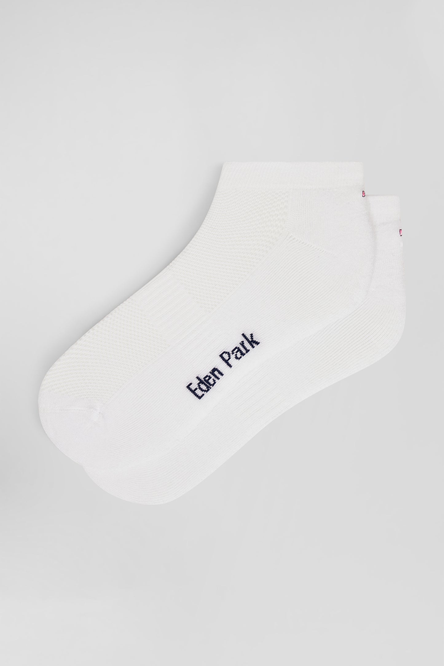 White stretch cotton low-cut socks