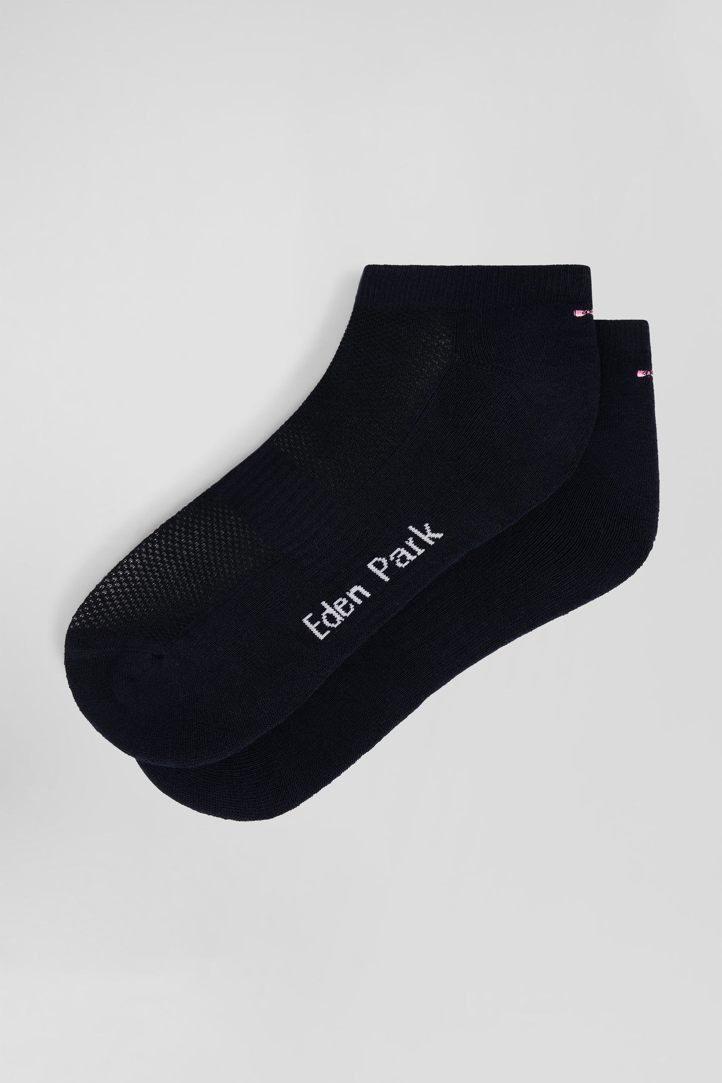 Navy blue stretch cotton low-cut socks