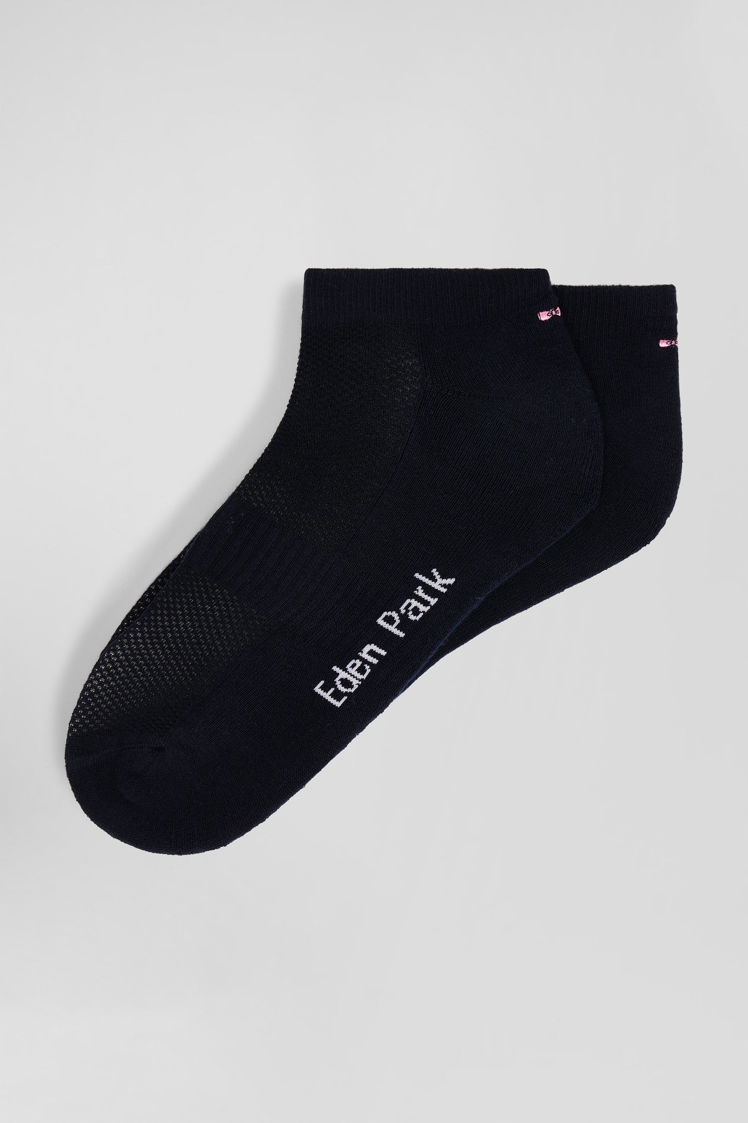 Navy blue stretch cotton low-cut socks