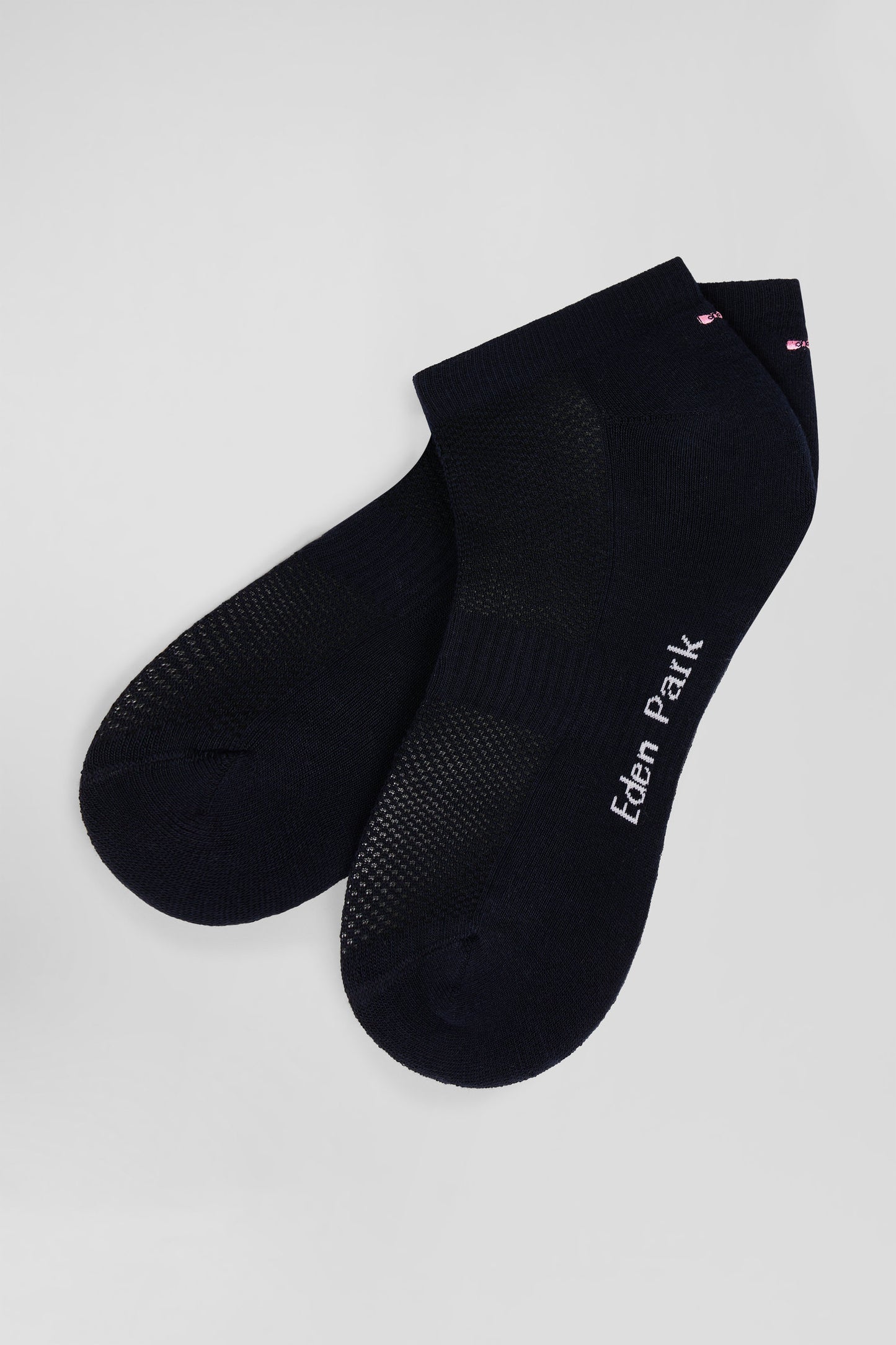 Navy blue stretch cotton low-cut socks