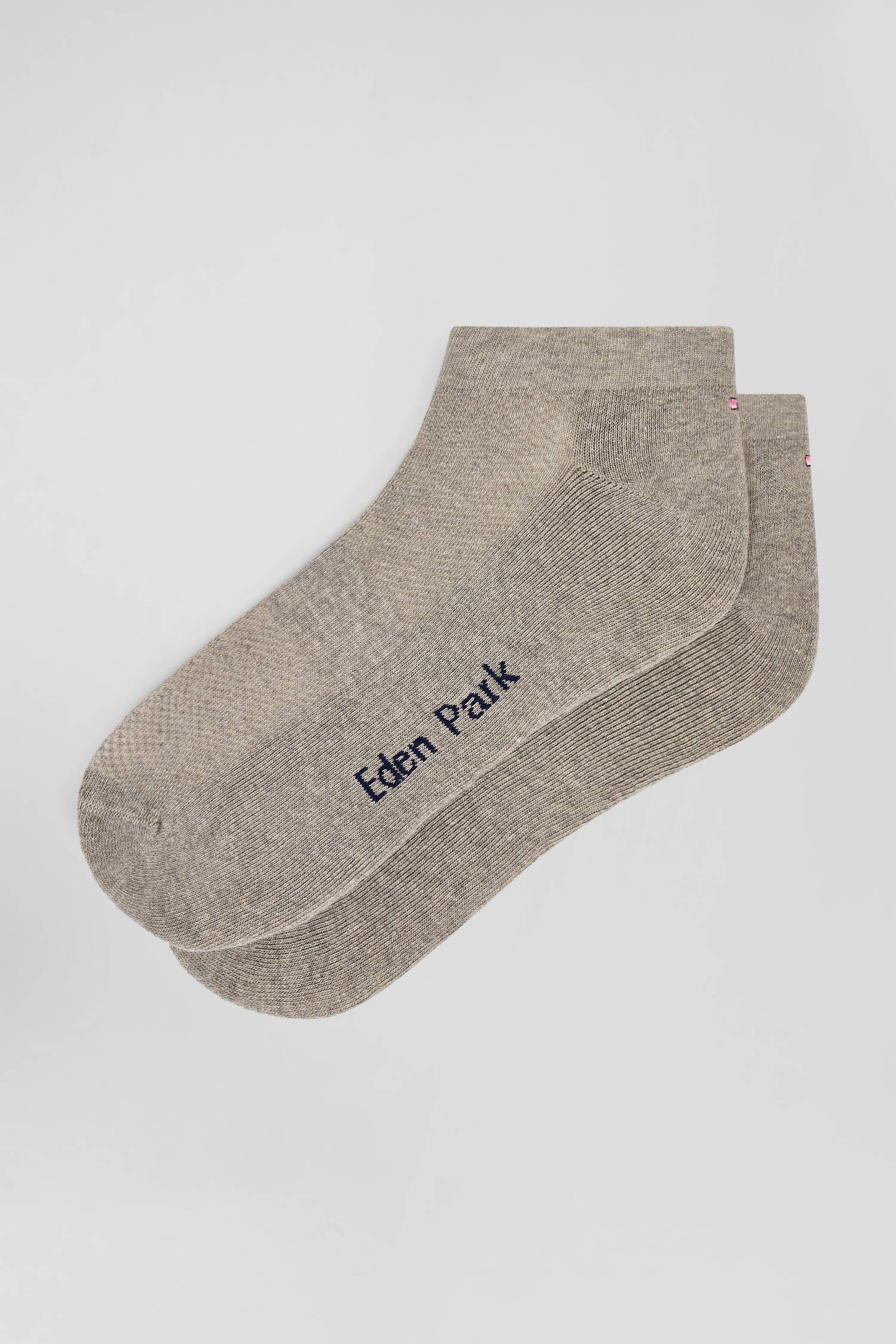 Grey stretch cotton low-cut socks