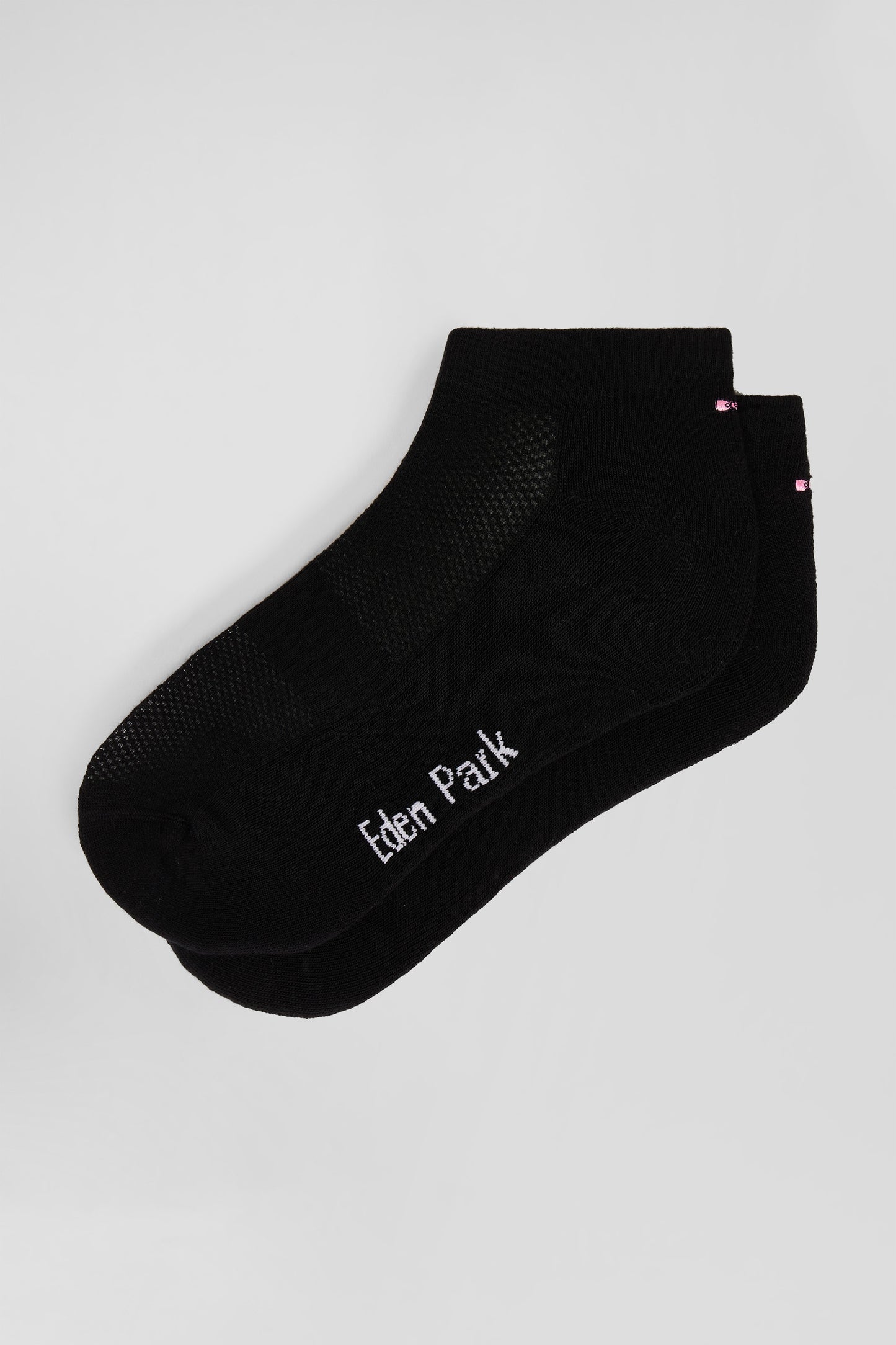 Black stretch cotton low-cut socks