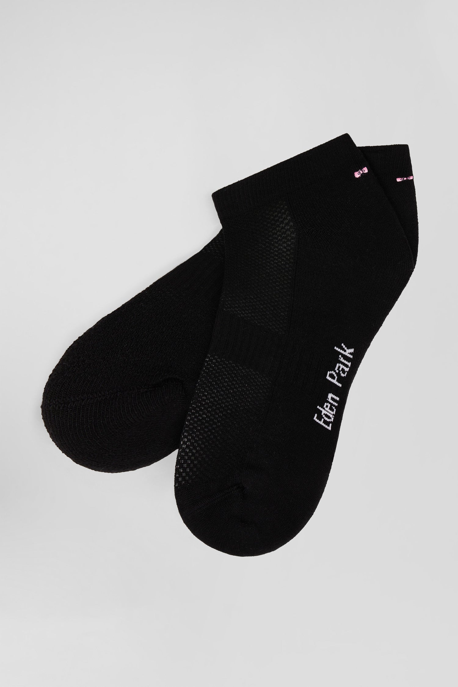 Black stretch cotton low-cut socks