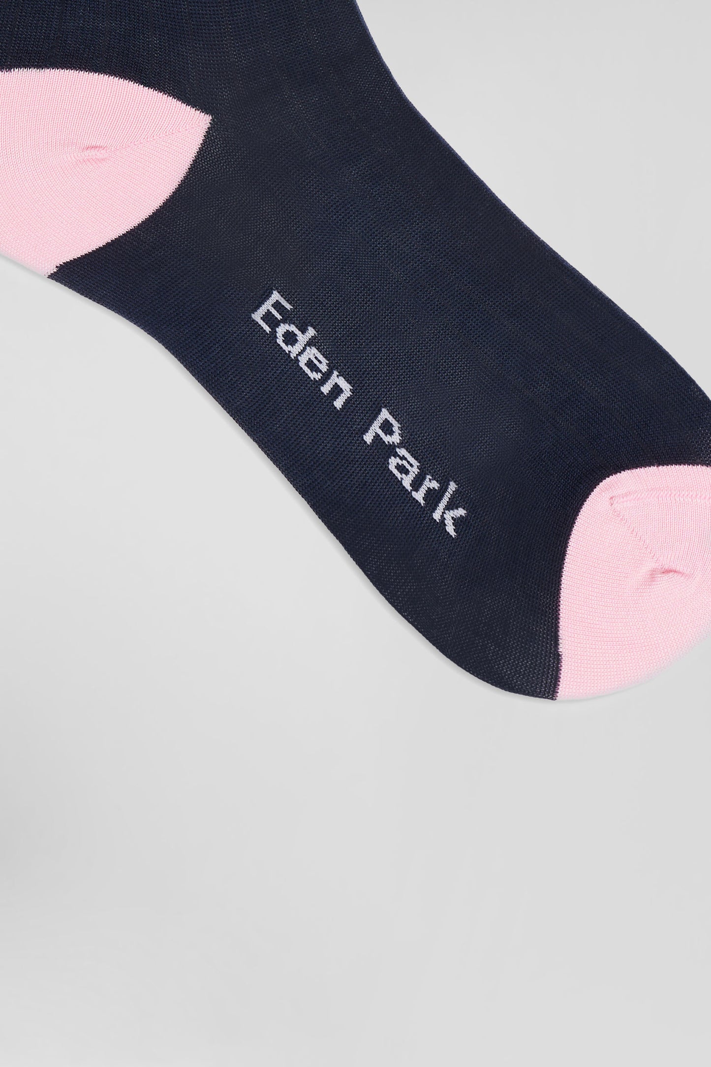 Navy blue and pink mixed cotton socks