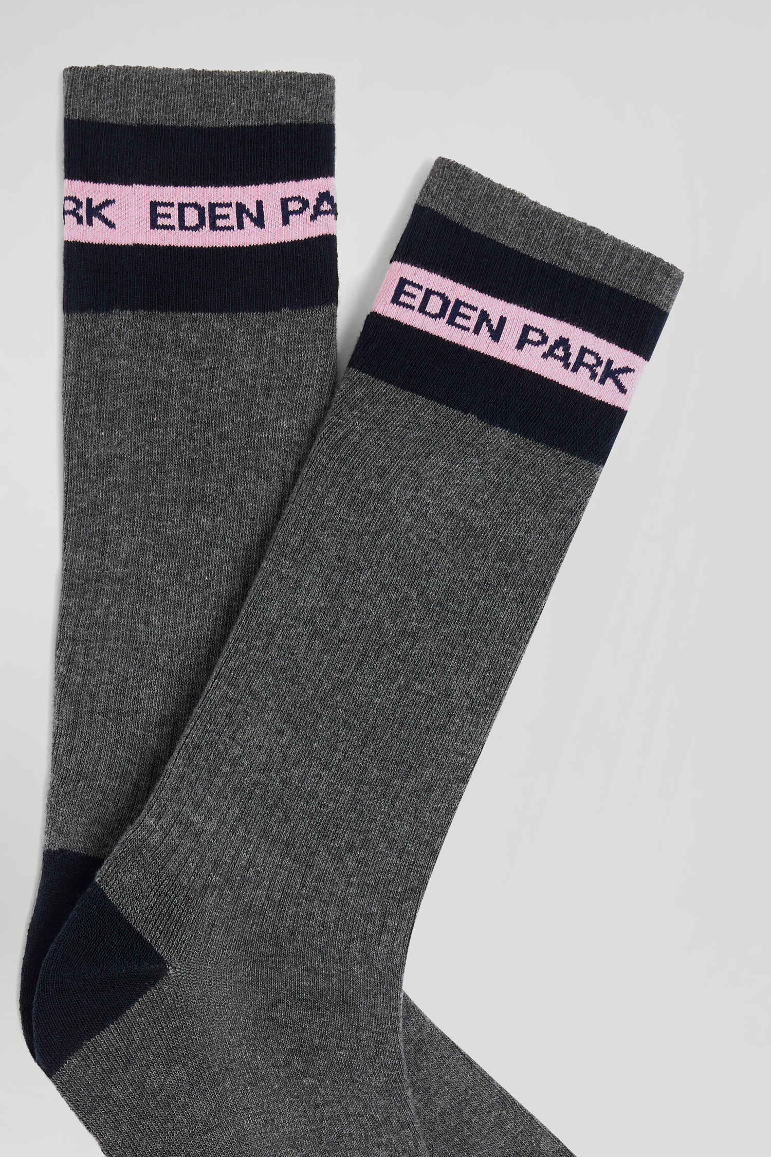 Anthracite grey stretch cotton socks Eden Park