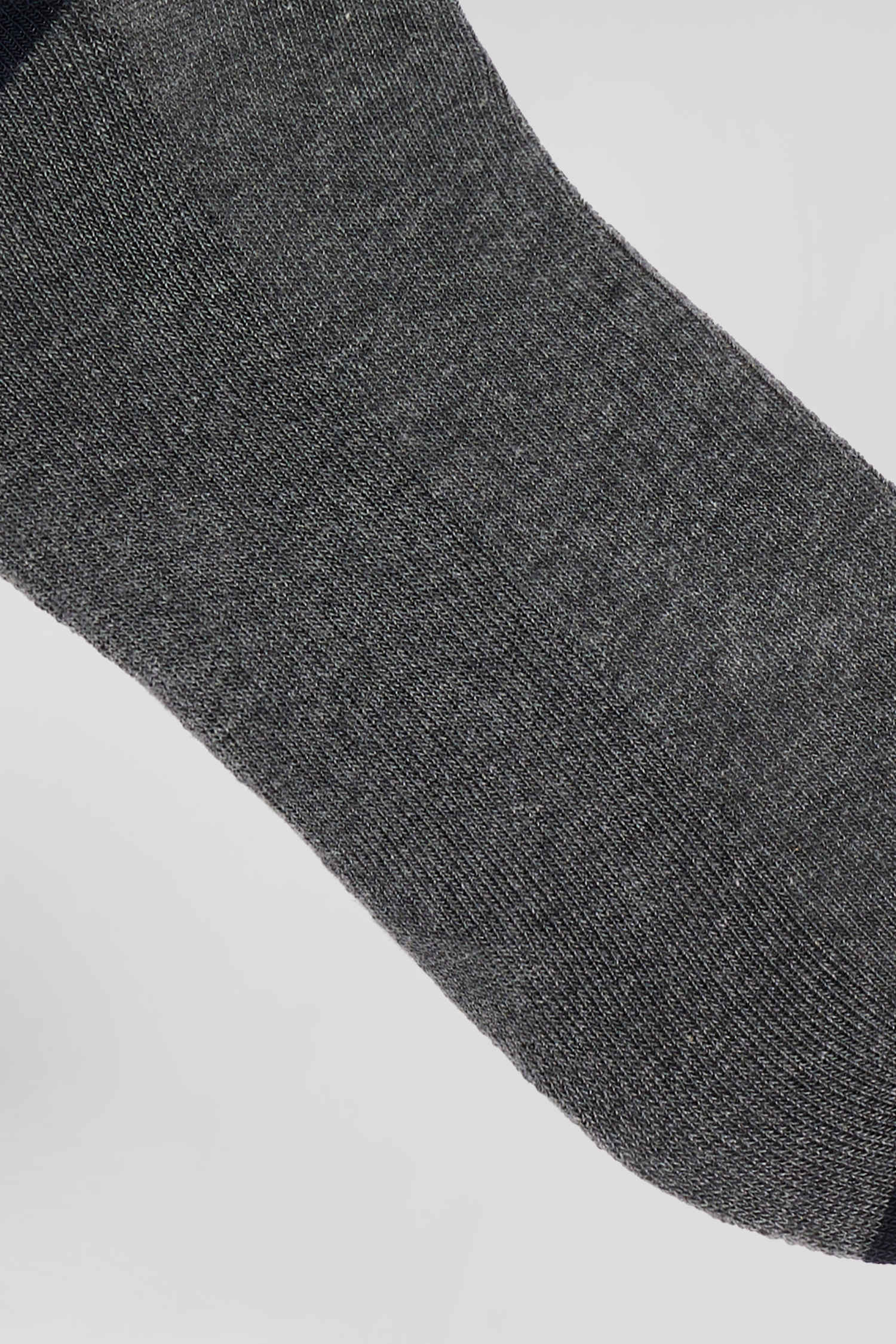 Eden Park grey stretch cotton socks with striped edges