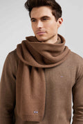 Camel plain cotton scarf