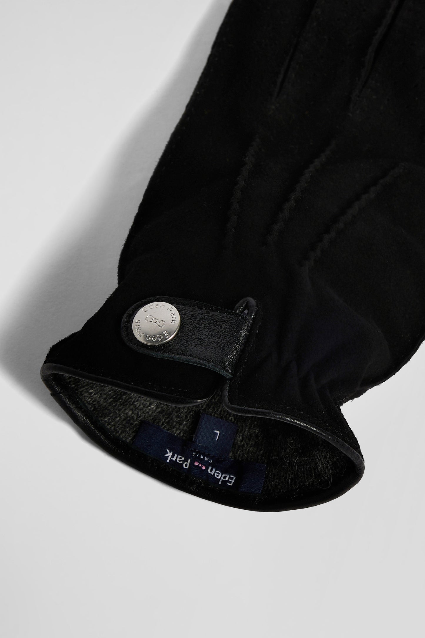 Black leather gloves