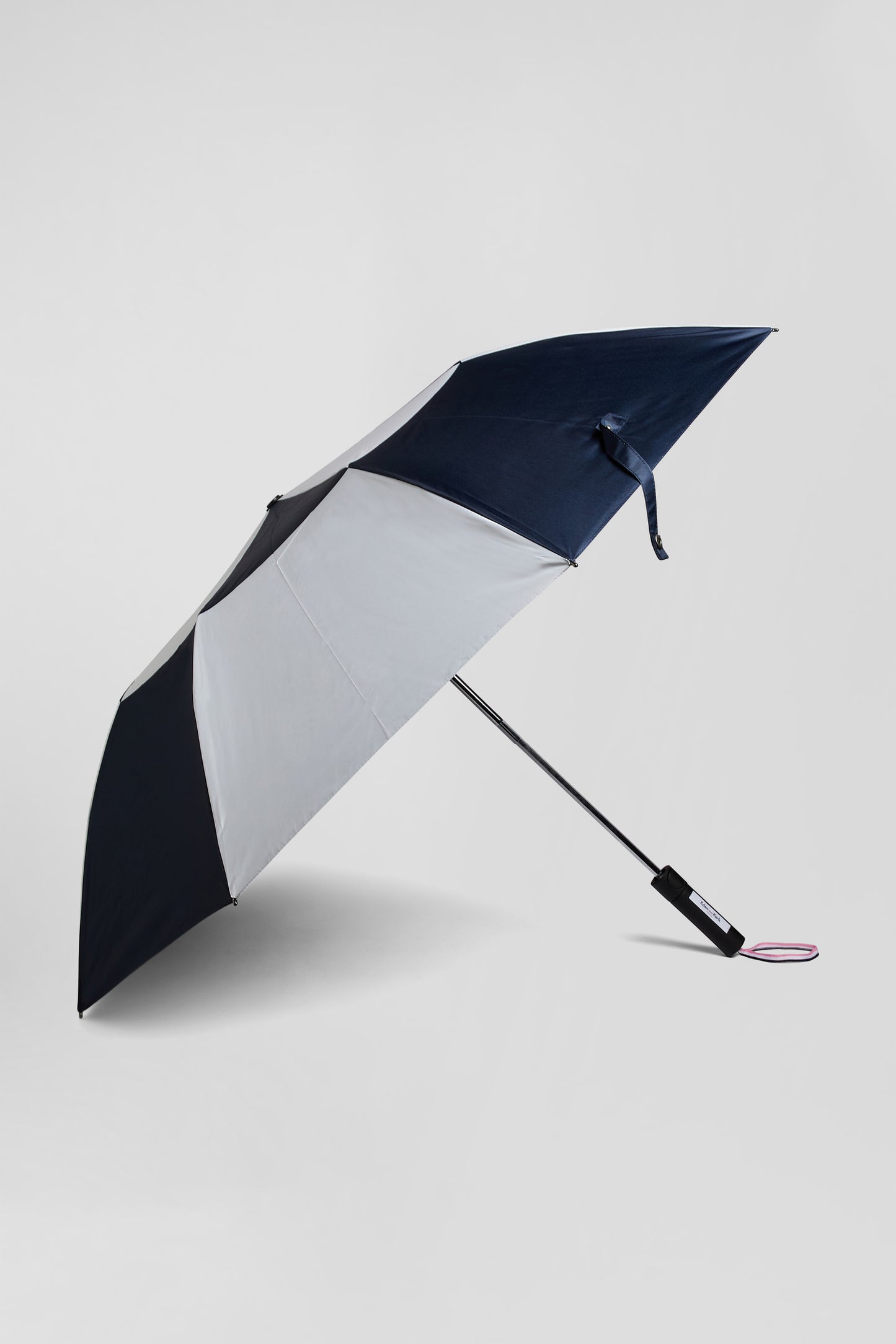 Navy blue striped umbrella