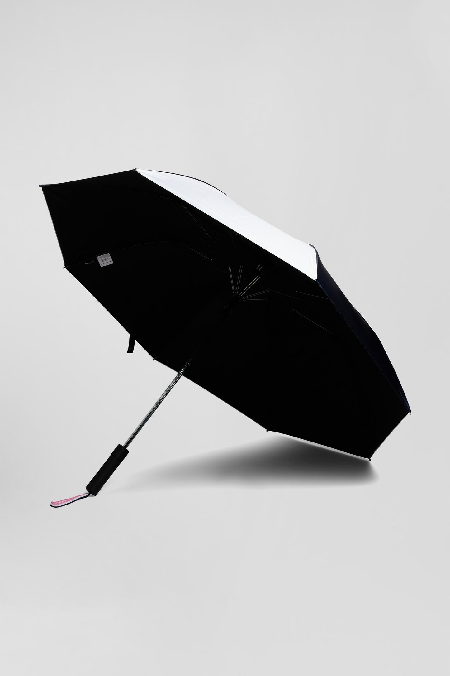 Navy blue striped umbrella