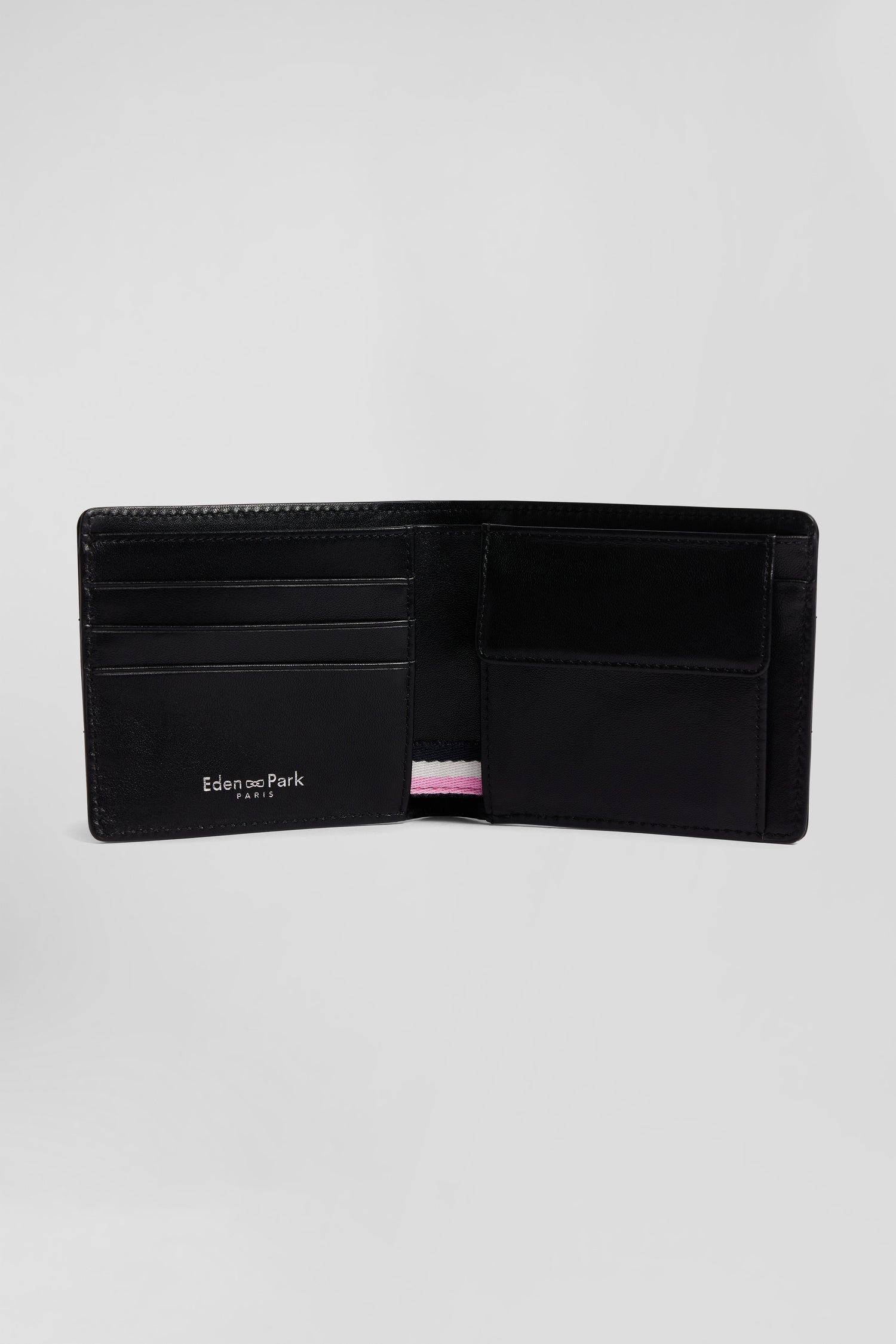 Black leather Italian-style wallet