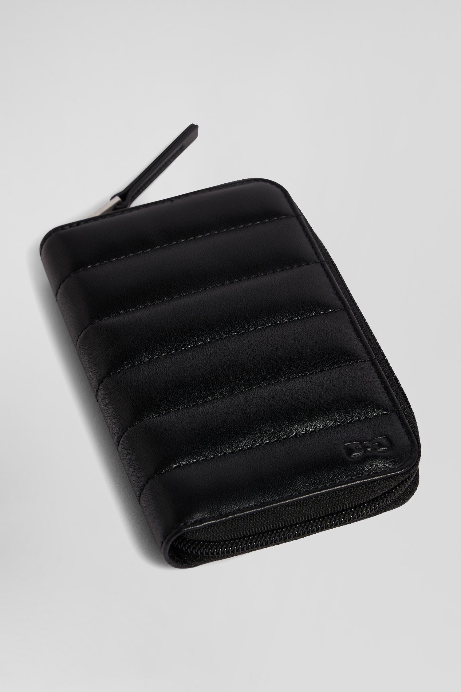 Black leather French-style wallet