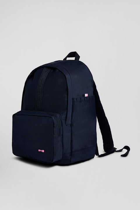 Plain navy blue backpack with Eden Park lettering - Image 2