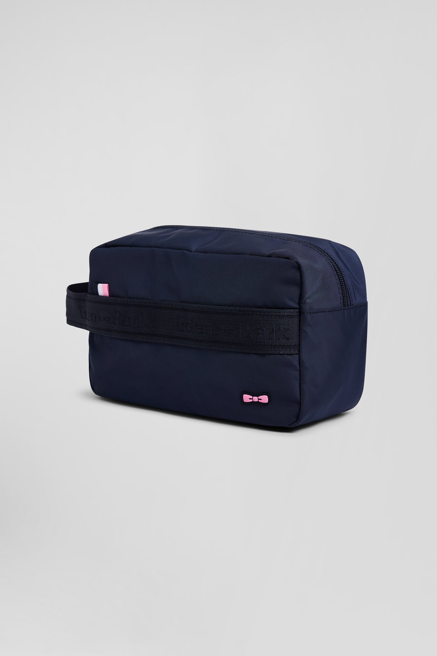 Navy blue jacquard Eden Park toiletry pouch