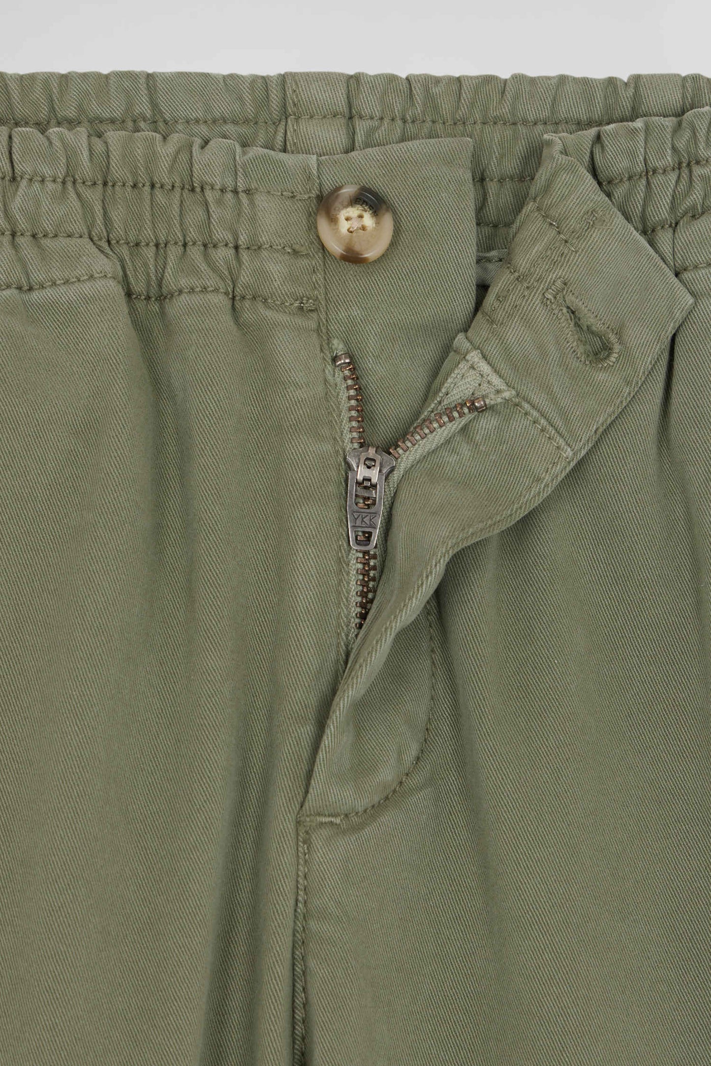 Regular camel stretch cotton chino trousers