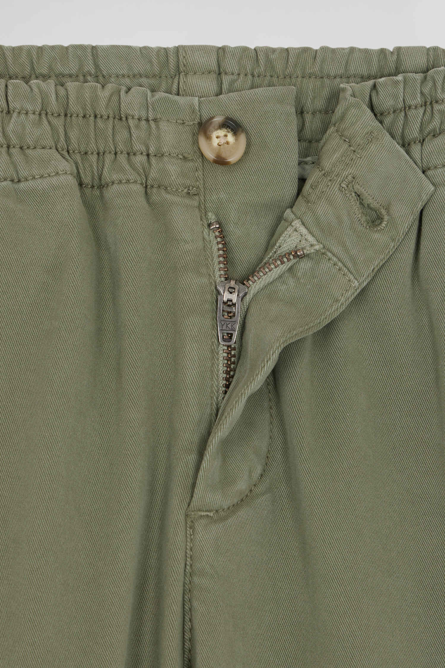 Regular camel stretch cotton chino trousers