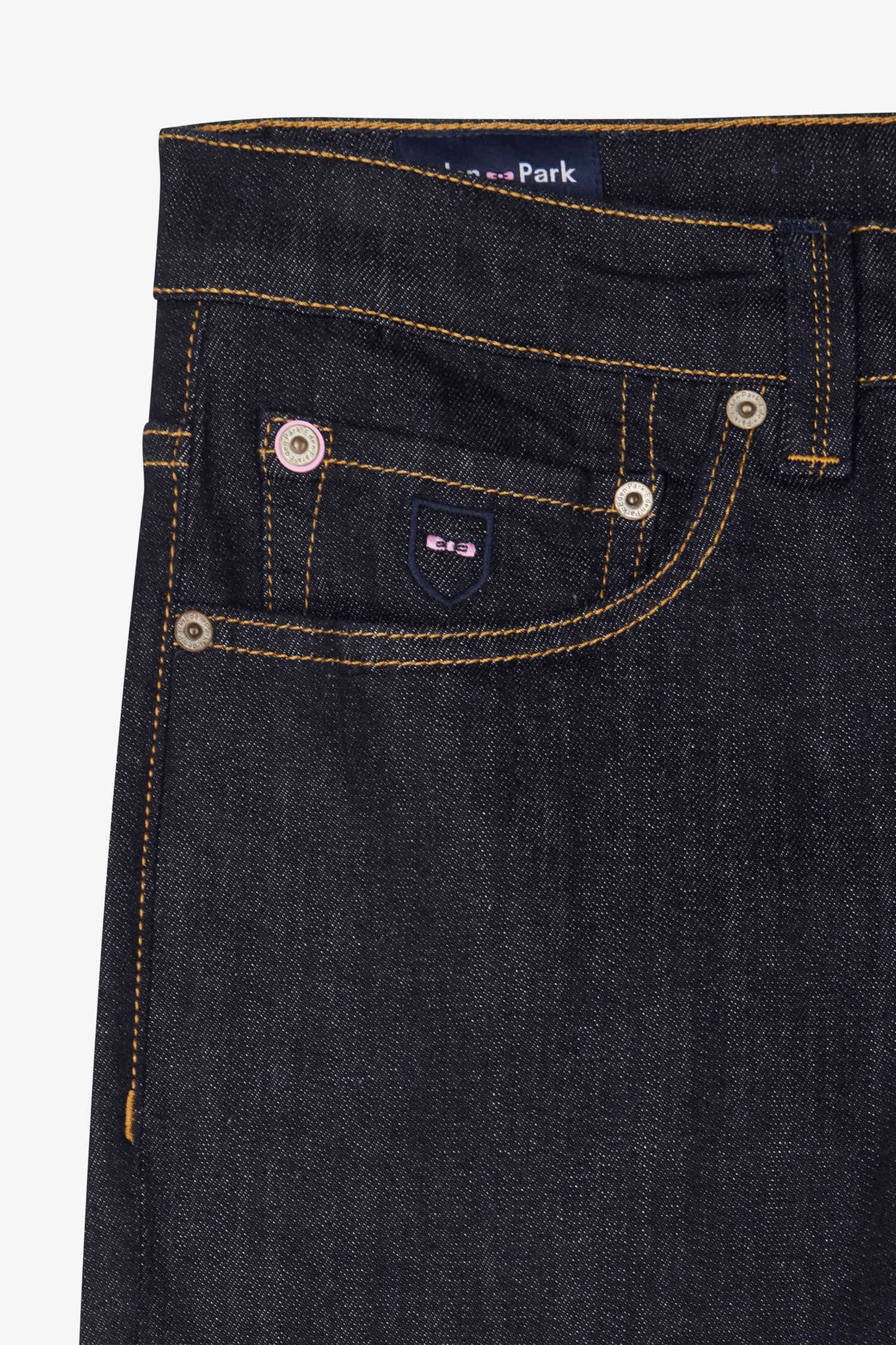 Regular raw stretch denim jeans