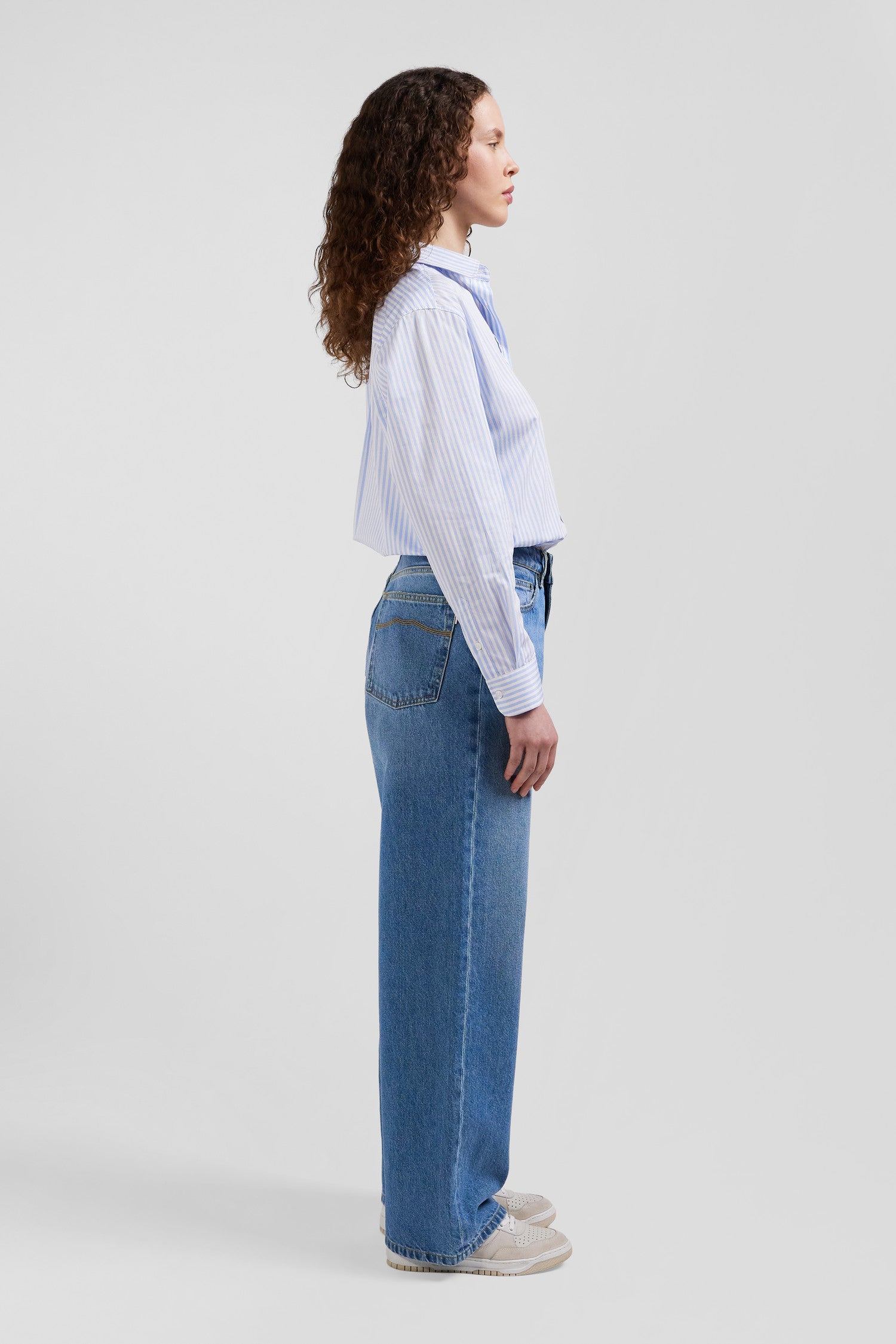 Jean en coton bleu coupe Relaxed