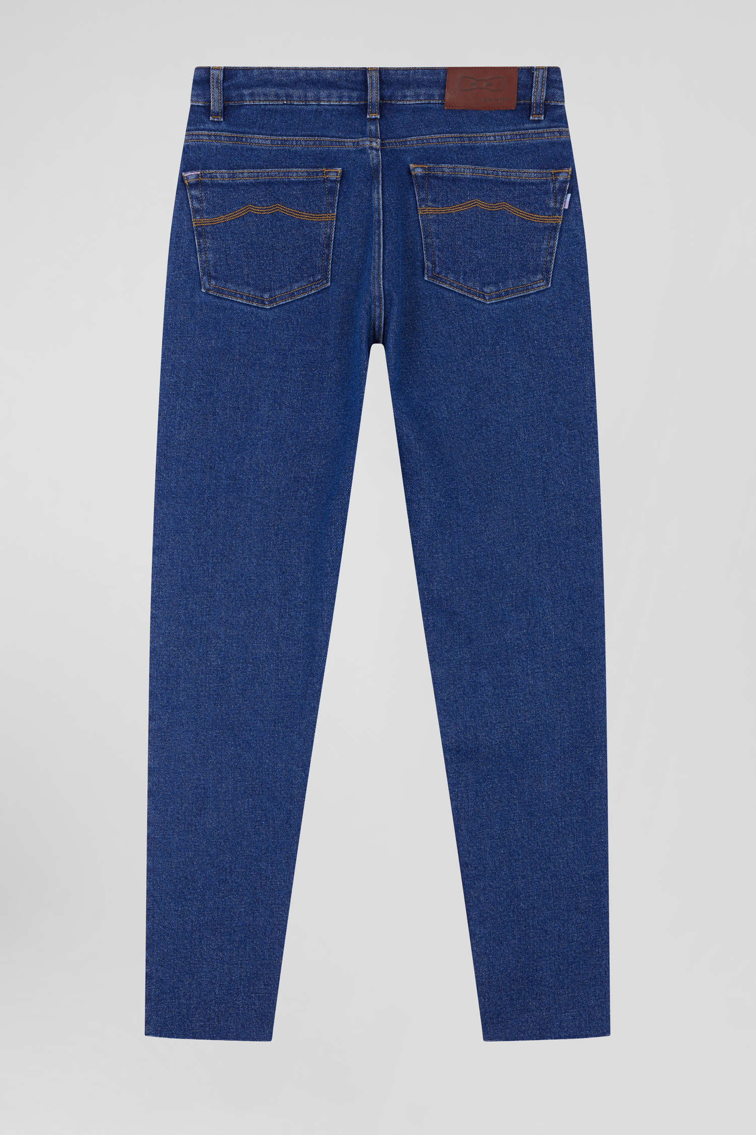 Jean 5 poches en coton bleu foncé coupe Slim