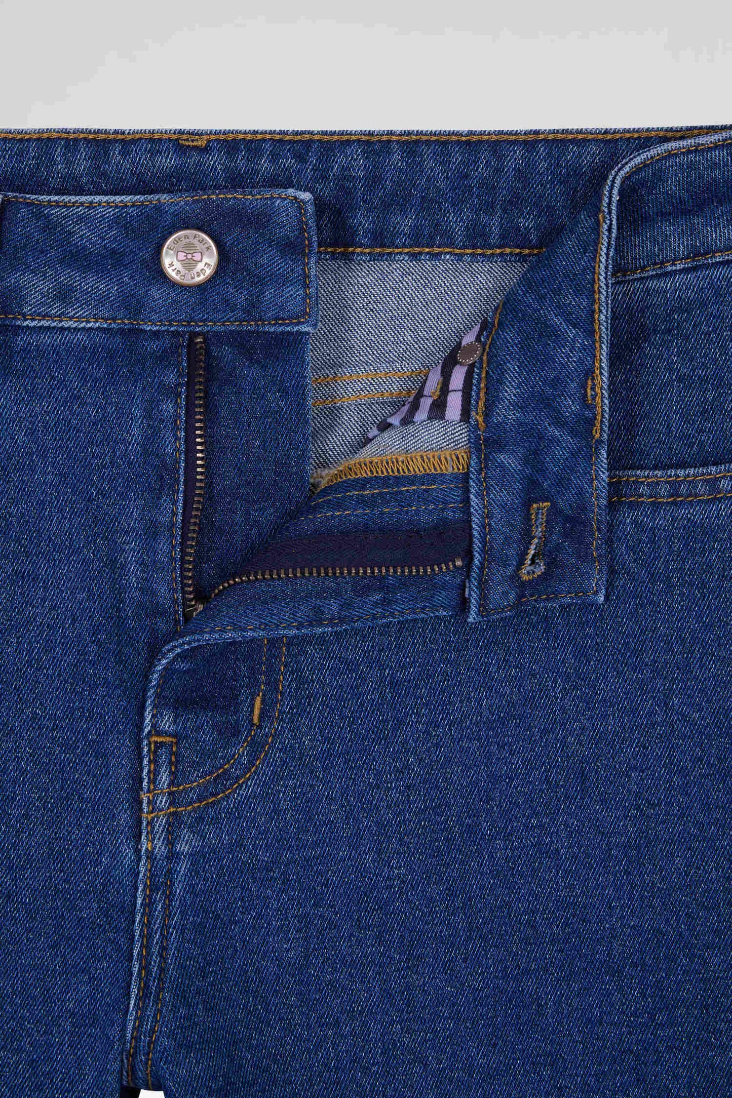 Jean 5 poches en coton bleu foncé coupe Slim