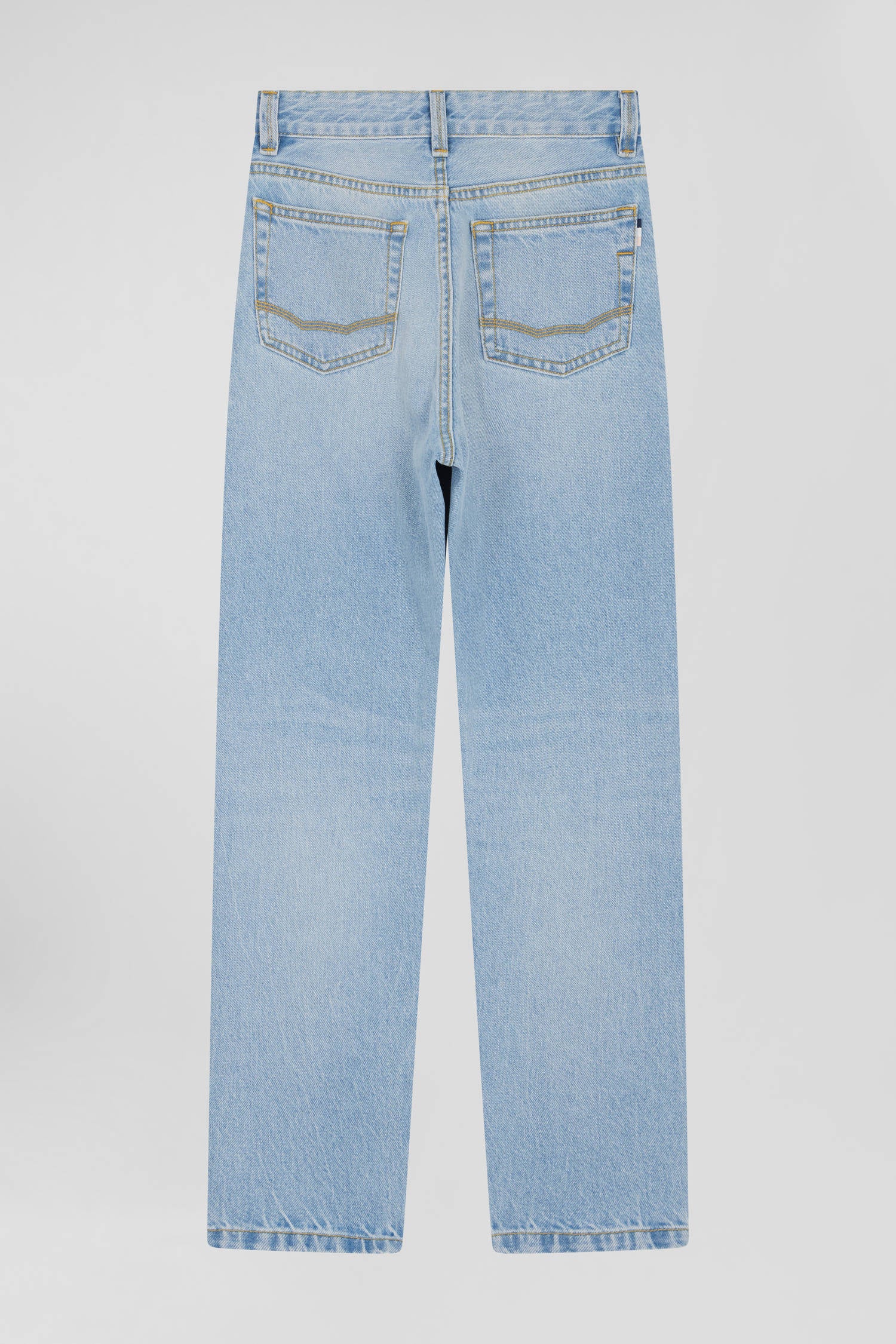 Oversize sky blue cotton denim jeans