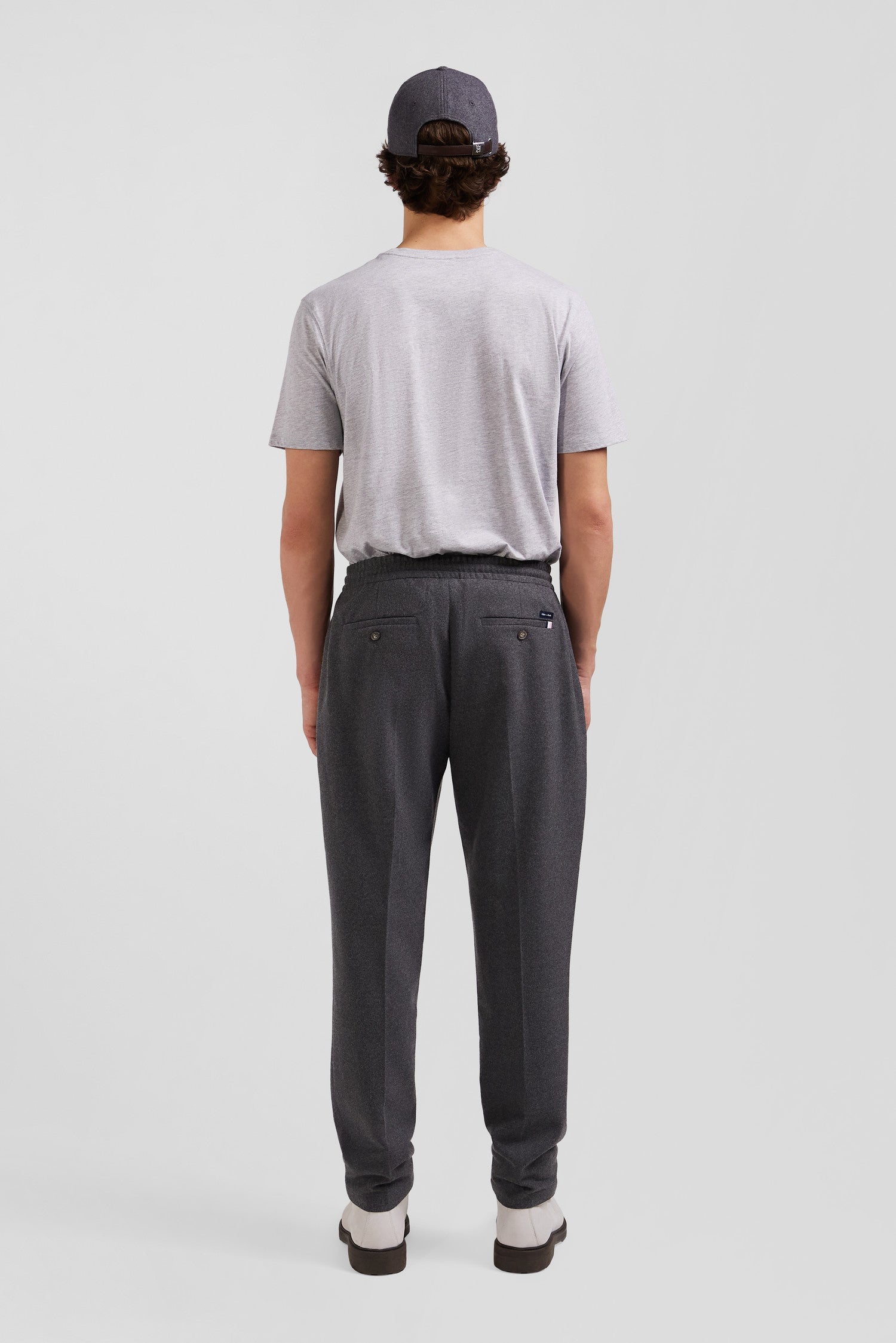 Pantalon gris taille élastiquée coupe Modern