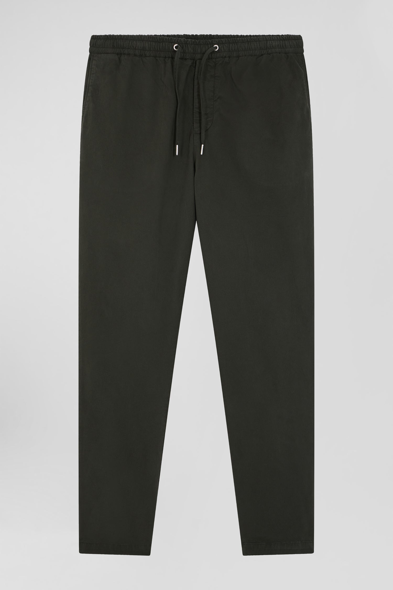 Pantalon taille élastique en coton stretch noir coupe Modern